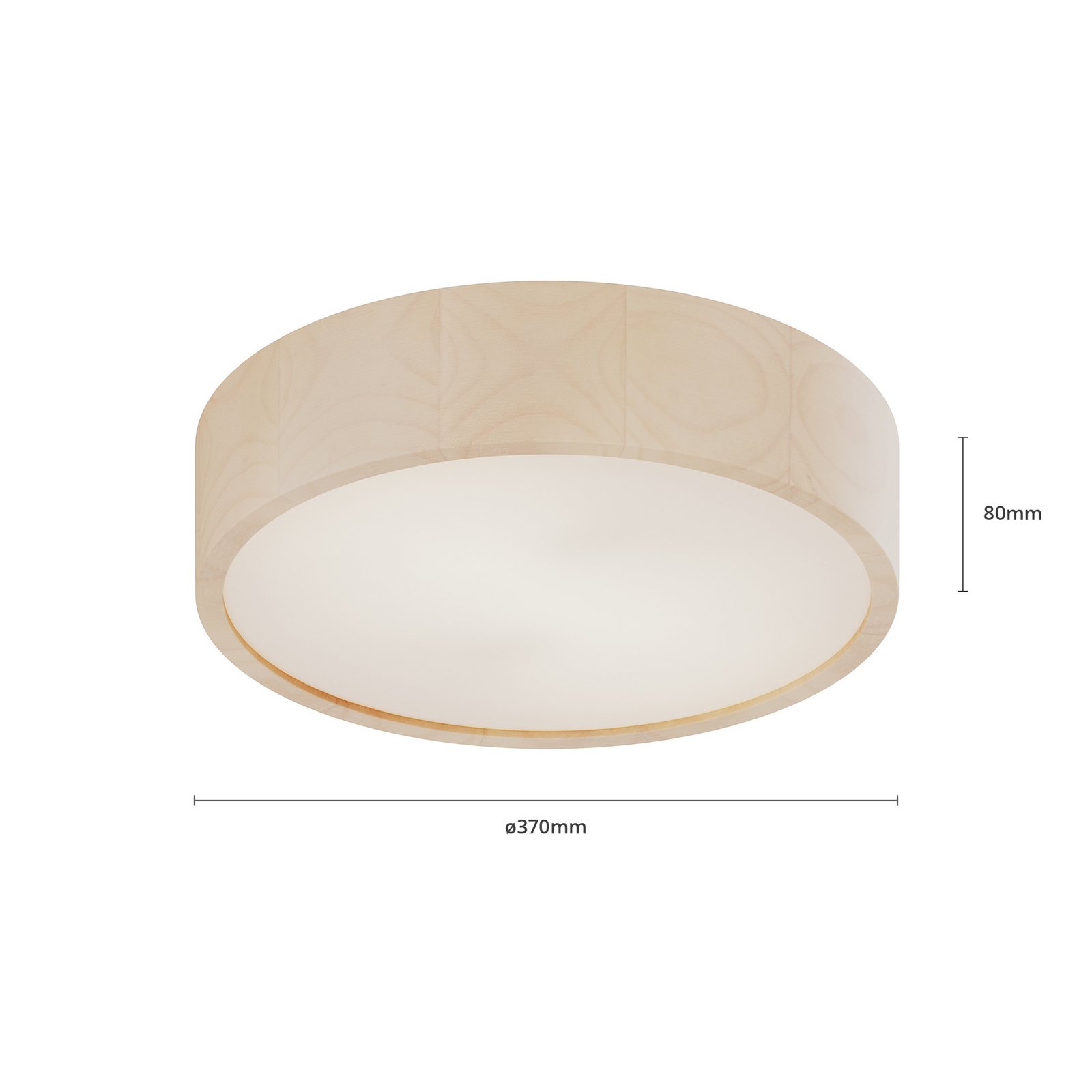 Envostar Kerio ceiling lamp Ø 37 cm natural pine