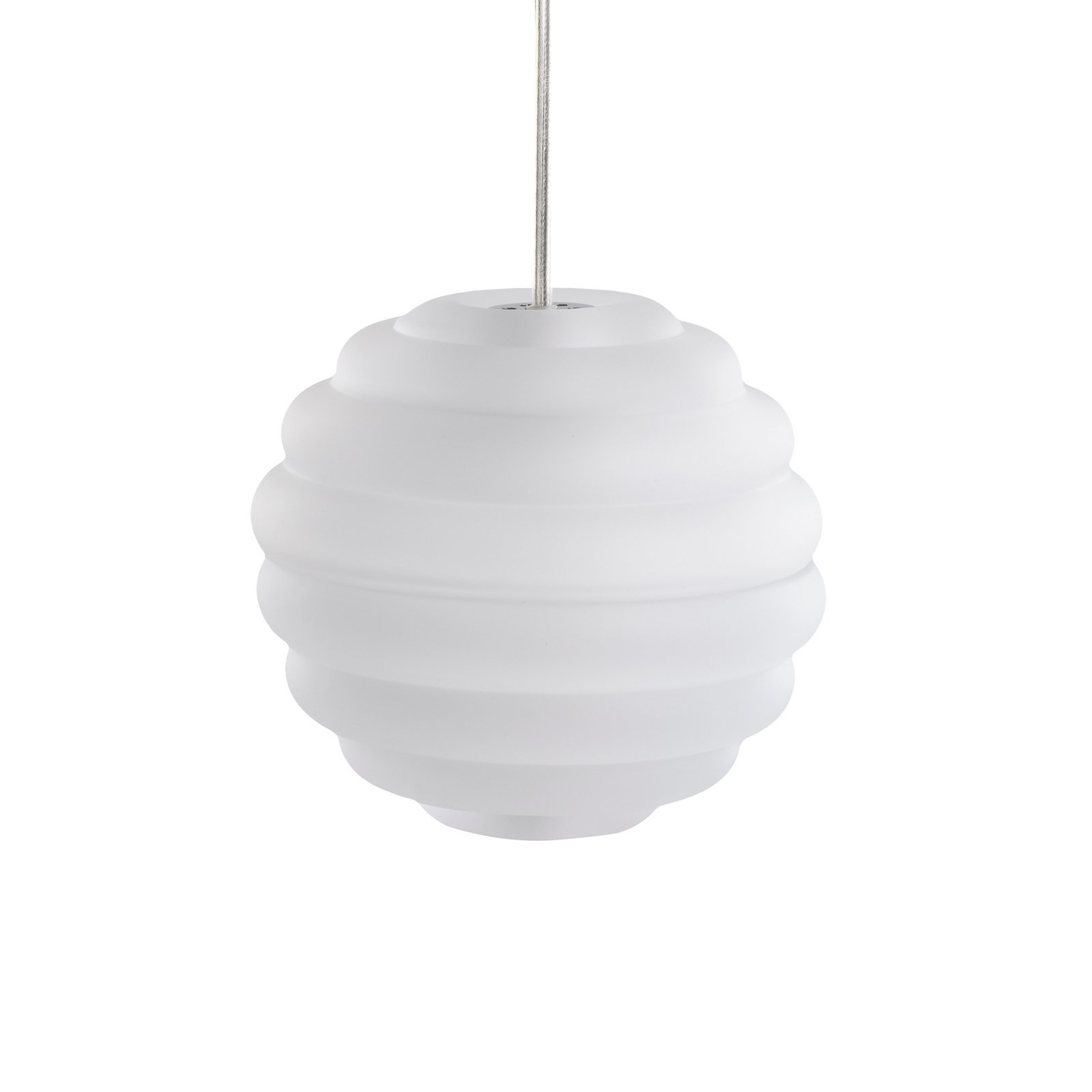Candeeiro suspenso LED Tom Dixon Press Sphere Mini fosco Ø 15 cm Candeeiro suspenso LED Tom Dixon Press Sphere Mini fosco Ø 15 cm