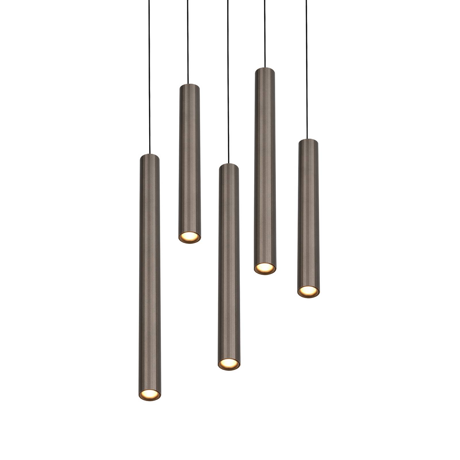 Trio Lighting LED hanglamp Arimato, Ø 35 cm, platinakleurig, metaal, CCT