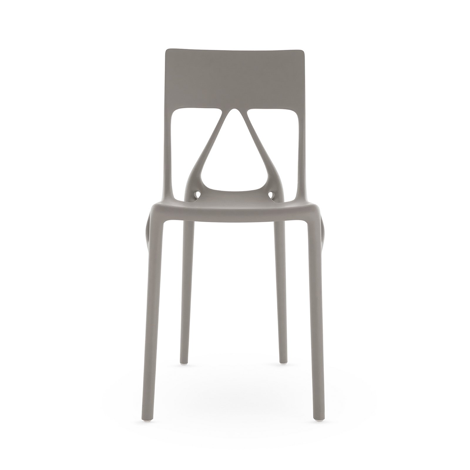 Chaises A.I. Lite, gris, hauteur 80 cm, lot de 2 - Kartell