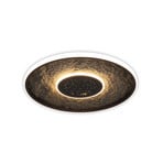 LED-Deckenlampe Lumadisc, Sternen-Effekt, schwarz, Ø 41 cm