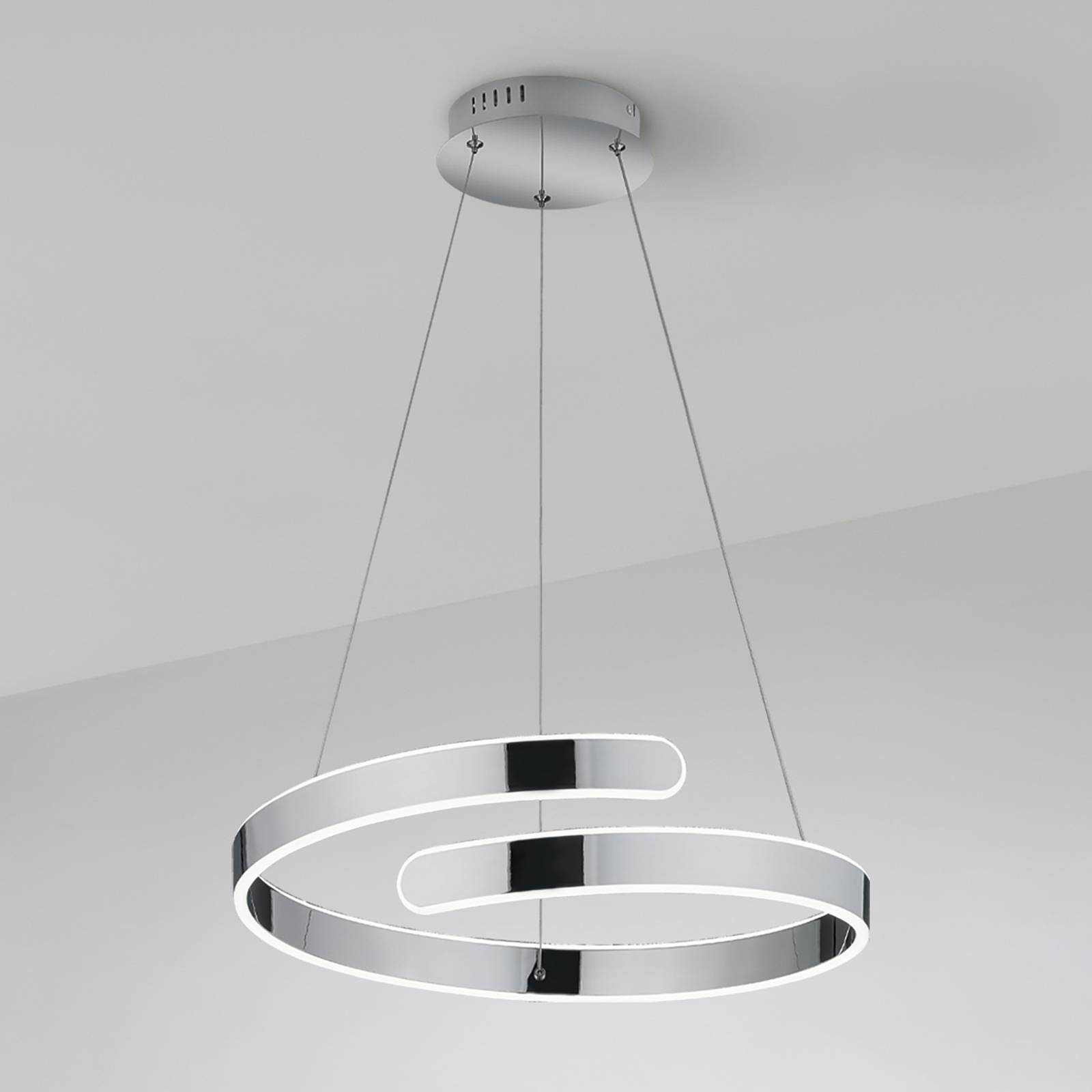 Reality Leuchten Suspension LED Parma variateur switch chromée