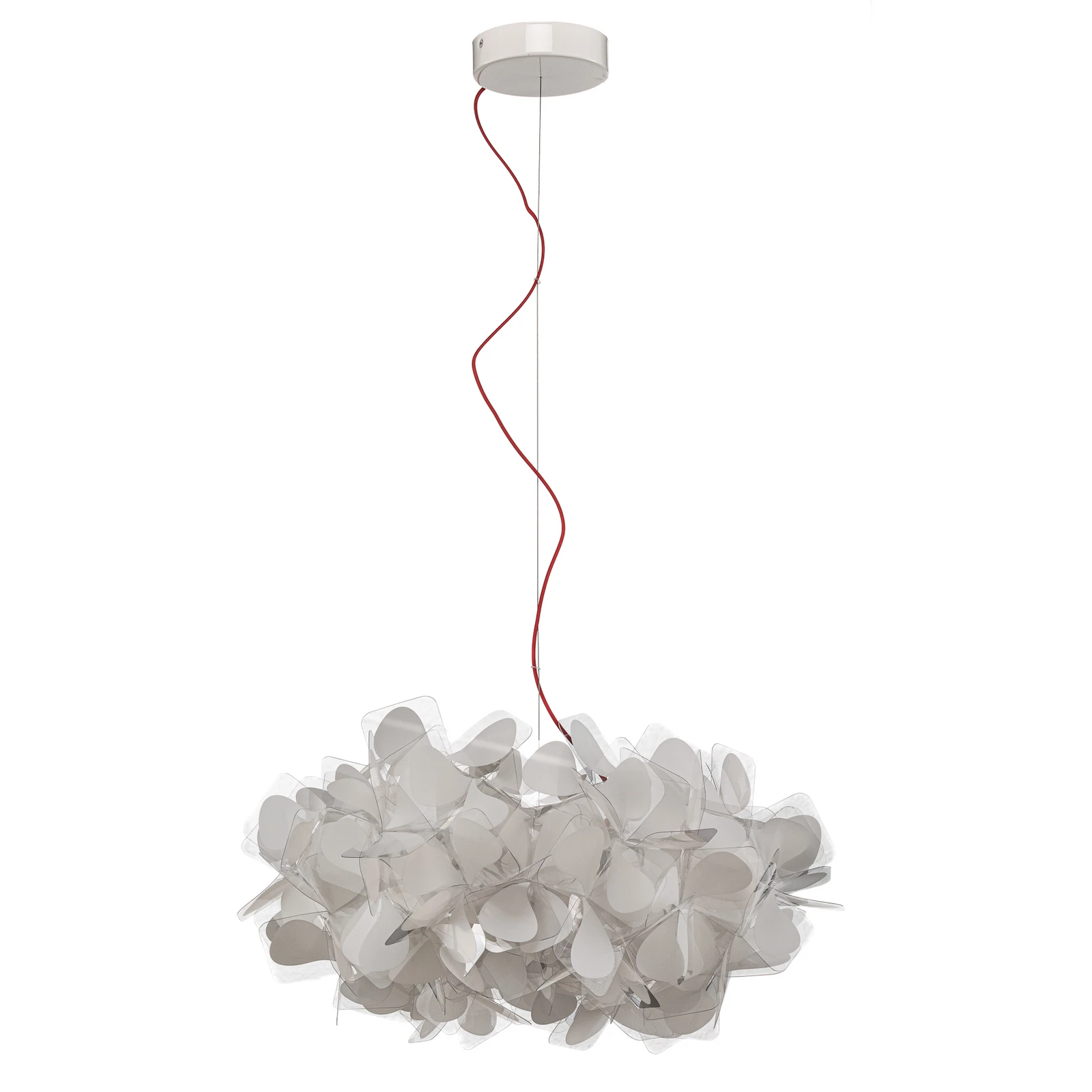Candeeiro suspenso Slamp Clizia Mama Non Mama, Ø53cm, branco/vermelho