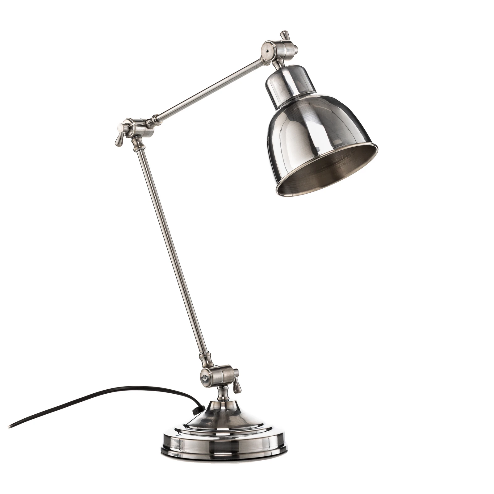 Lampe à poser Emoti, couleur chrome, hauteur 45 cm, réglable