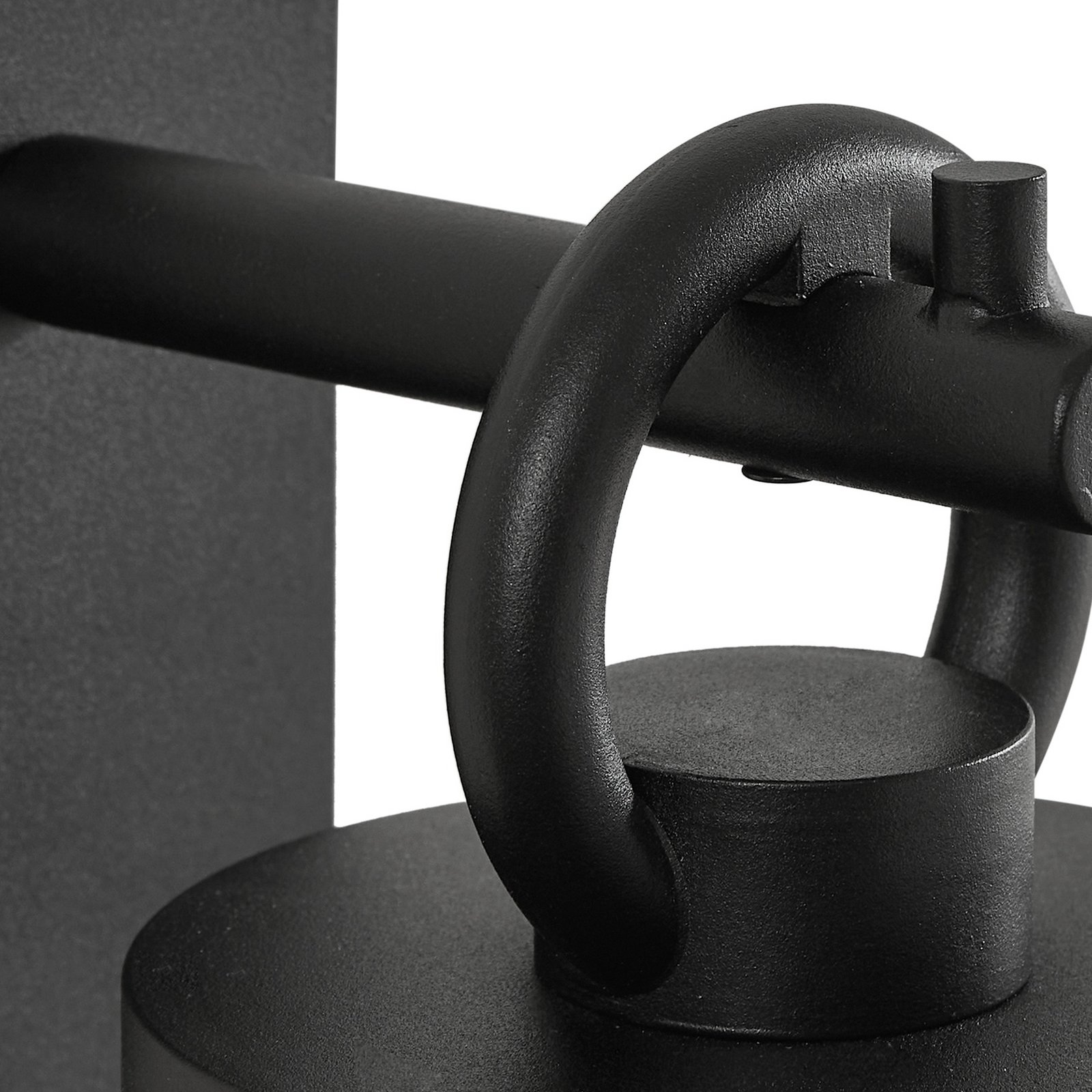 Yrene Fluted Ao ar livre Candeeiro de Parede w/Sensor Preto - Lindby