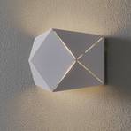 Applique LED Zandor bianca, larga 18 cm