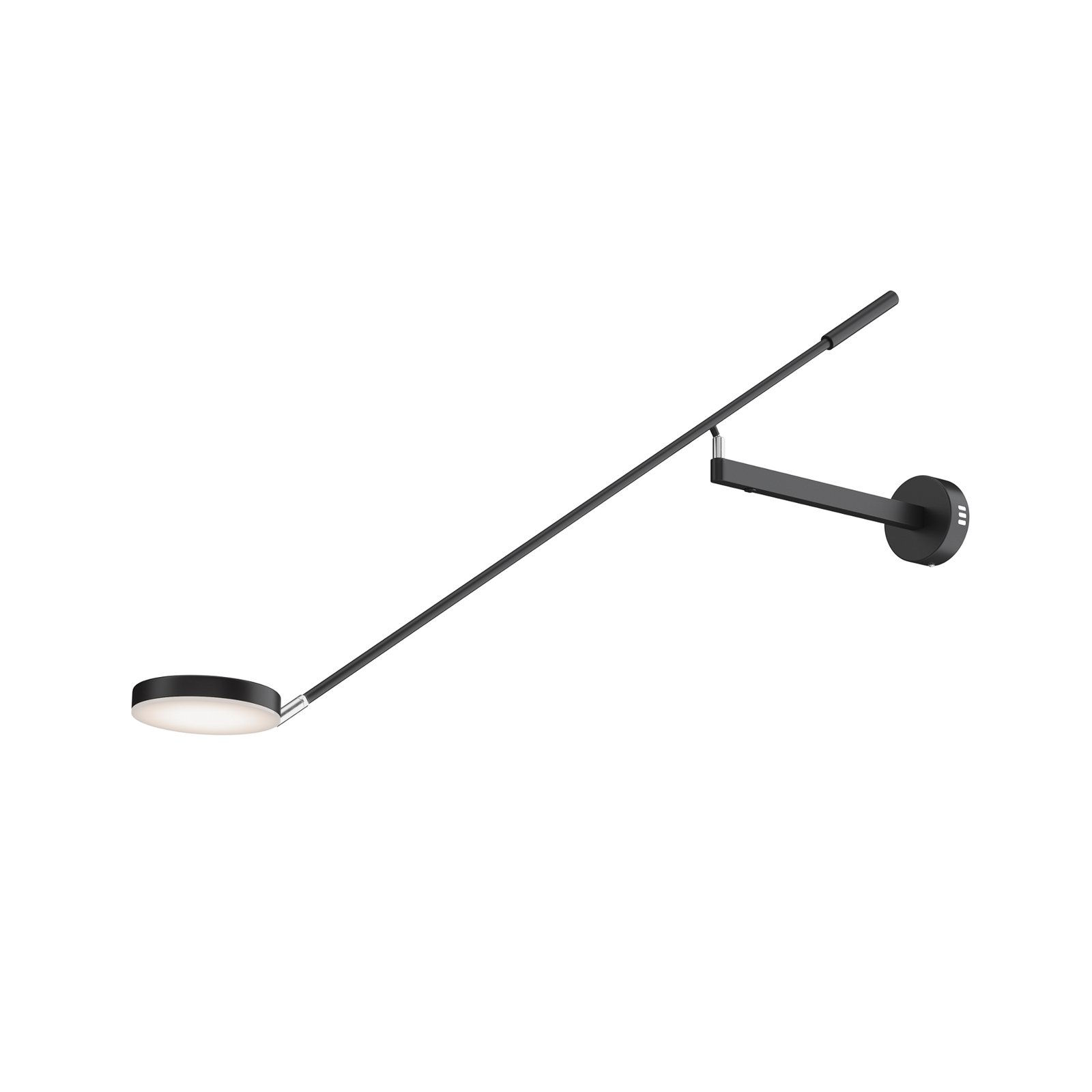 Maytoni aplique de pared LED Fad, negro, metal 100 cm regulable