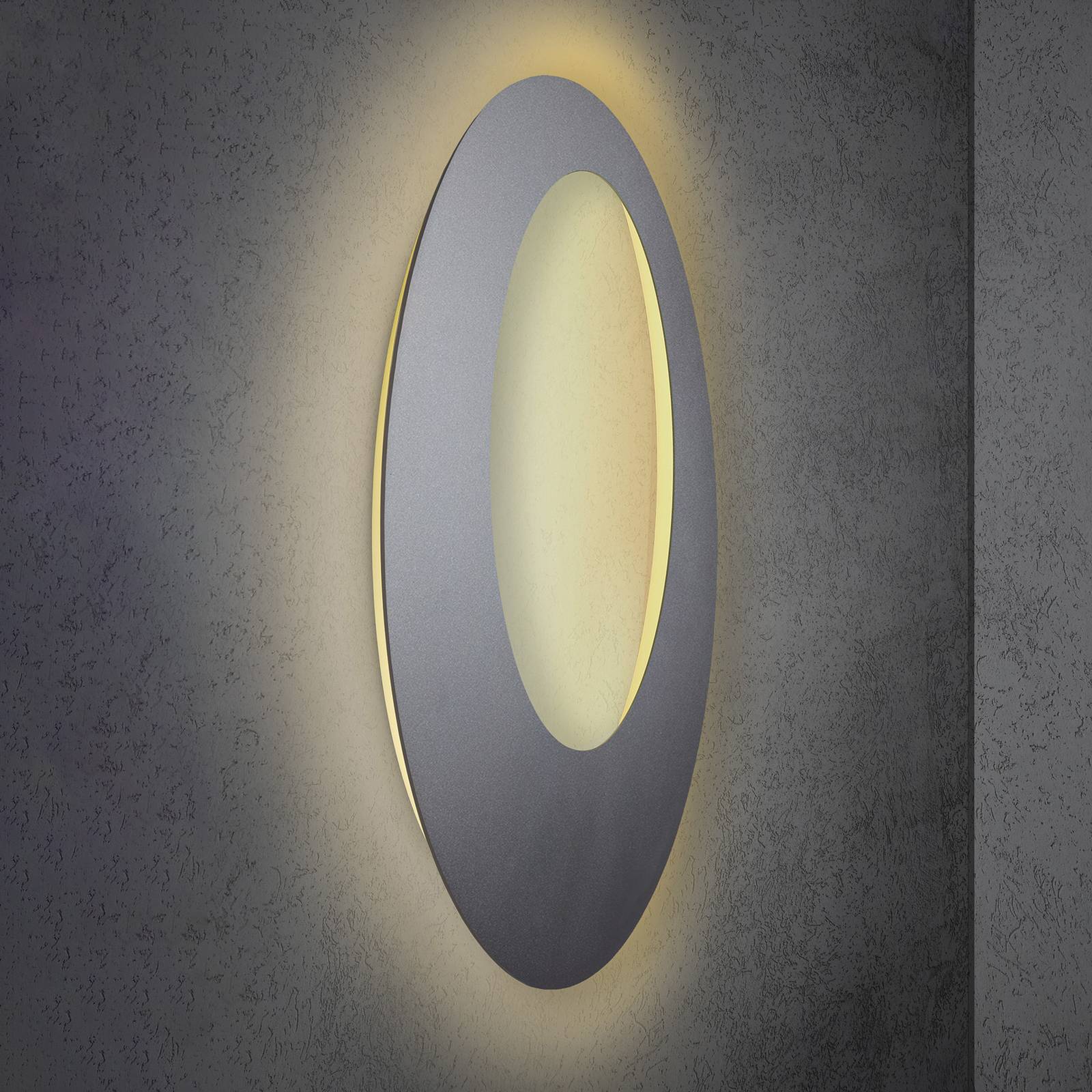 Escale Blade Open applique murale LED anthracite Ø 95cm