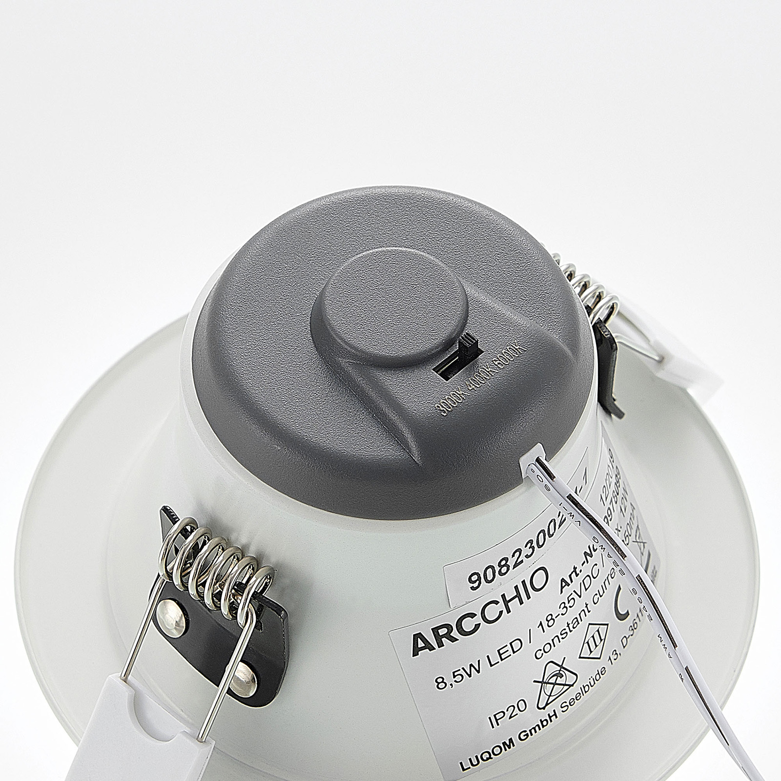 Arcchio Delano zapustené LED svietidlo Ø 11,3 cm