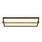 LED ceiling light Remsa, 20x60.5 cm, plastic, black