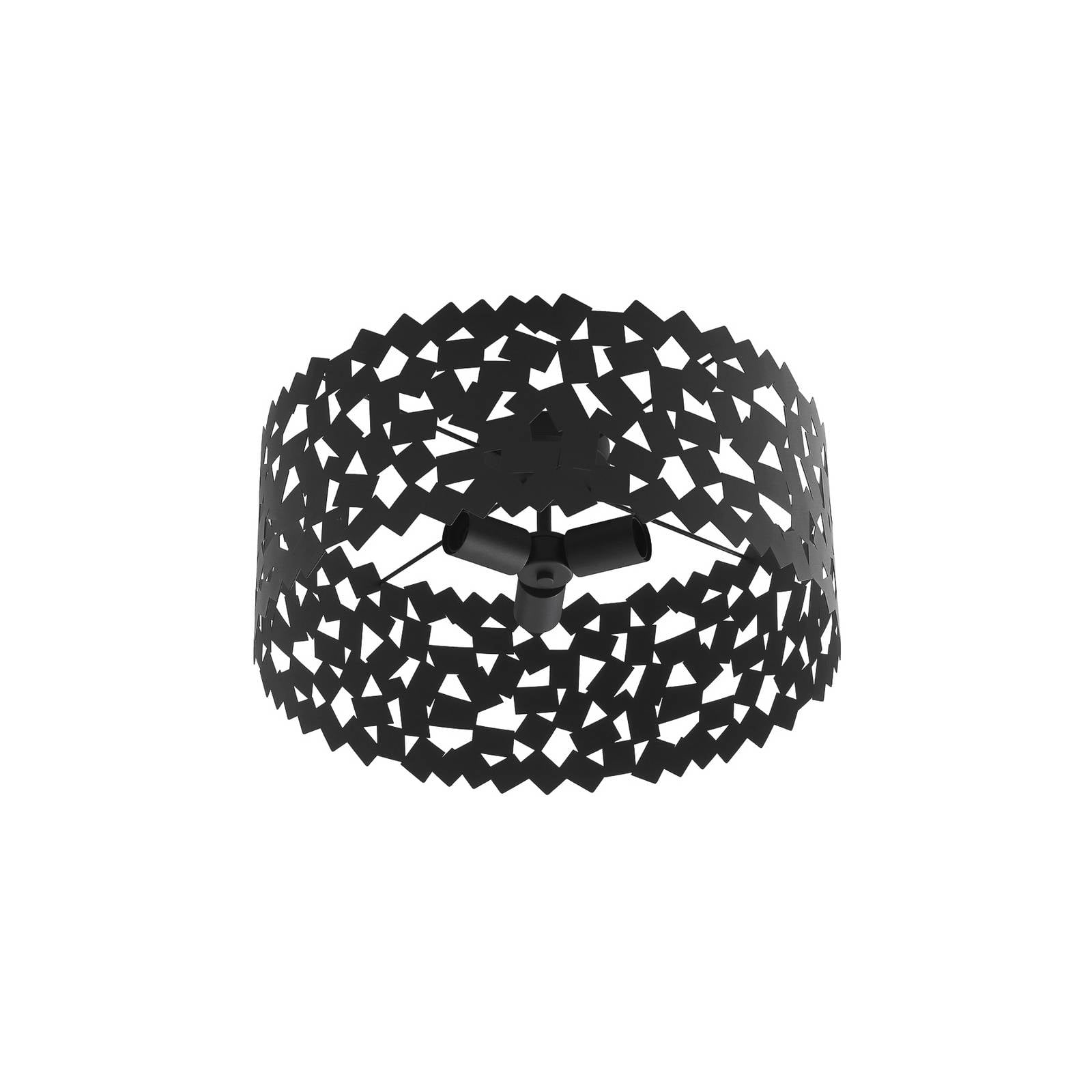 Lucande Deckenleuchte Aeloria, schwarz, Eisen, Ø 50 cm, E27