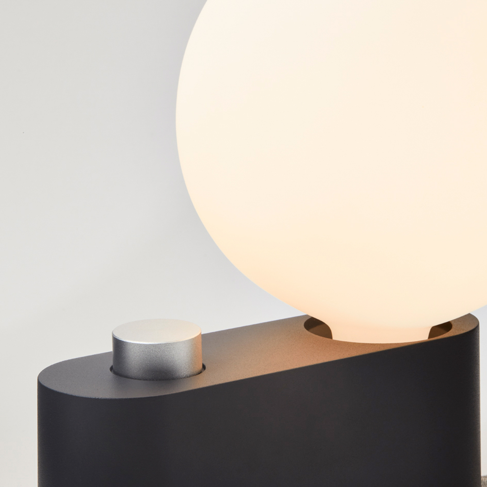 Tala stolna lampa Alumina, Globe, dim-to-warm, antracit