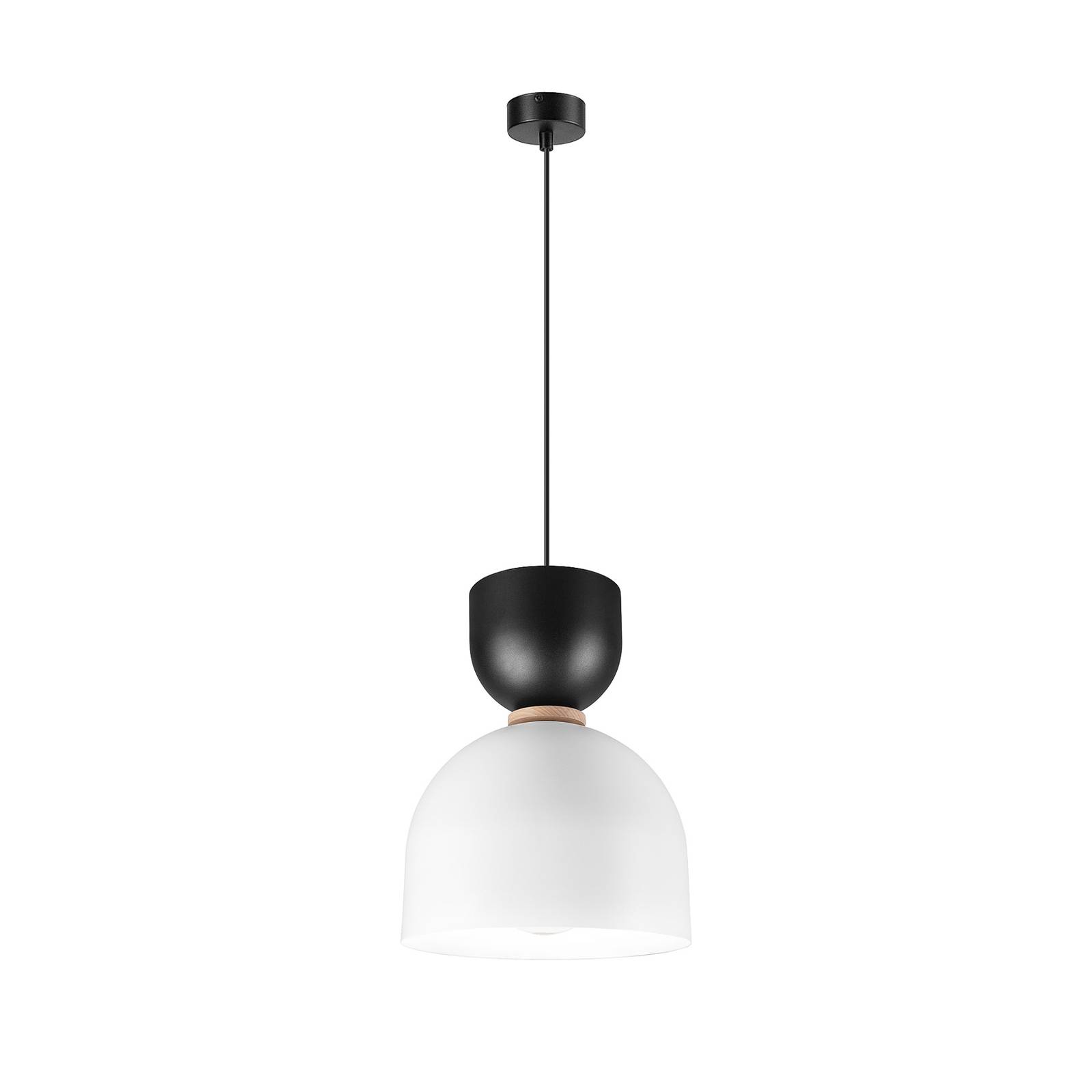 Lamkur Lighting Suspension Clementine blanc/noir 1 lampe E27