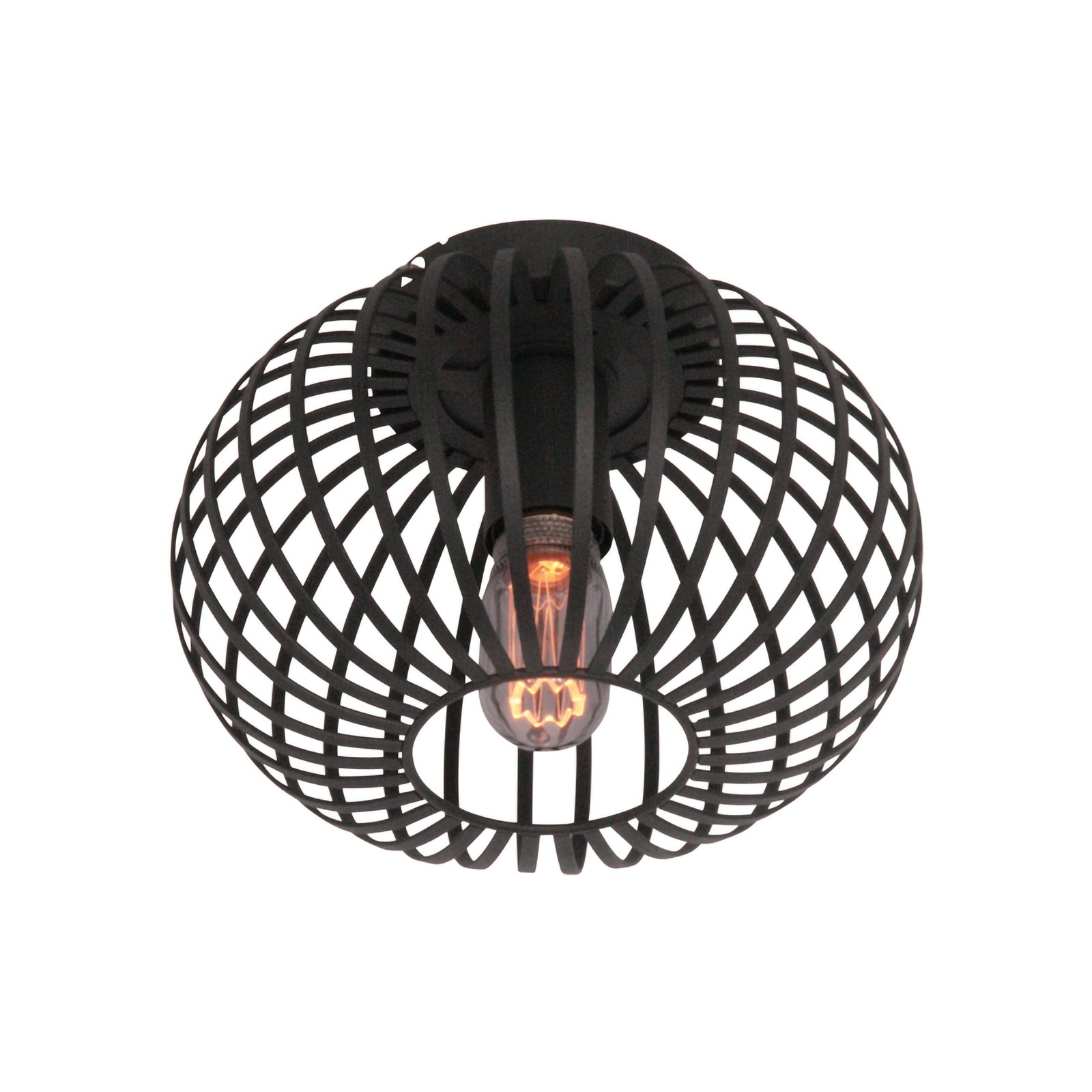 Лампа за таван Aglio, Ø 25 cm, черна, метал