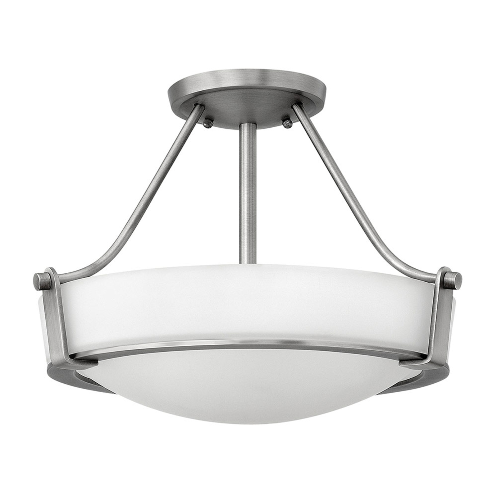 Hathaway ceiling light with spacer, nickel