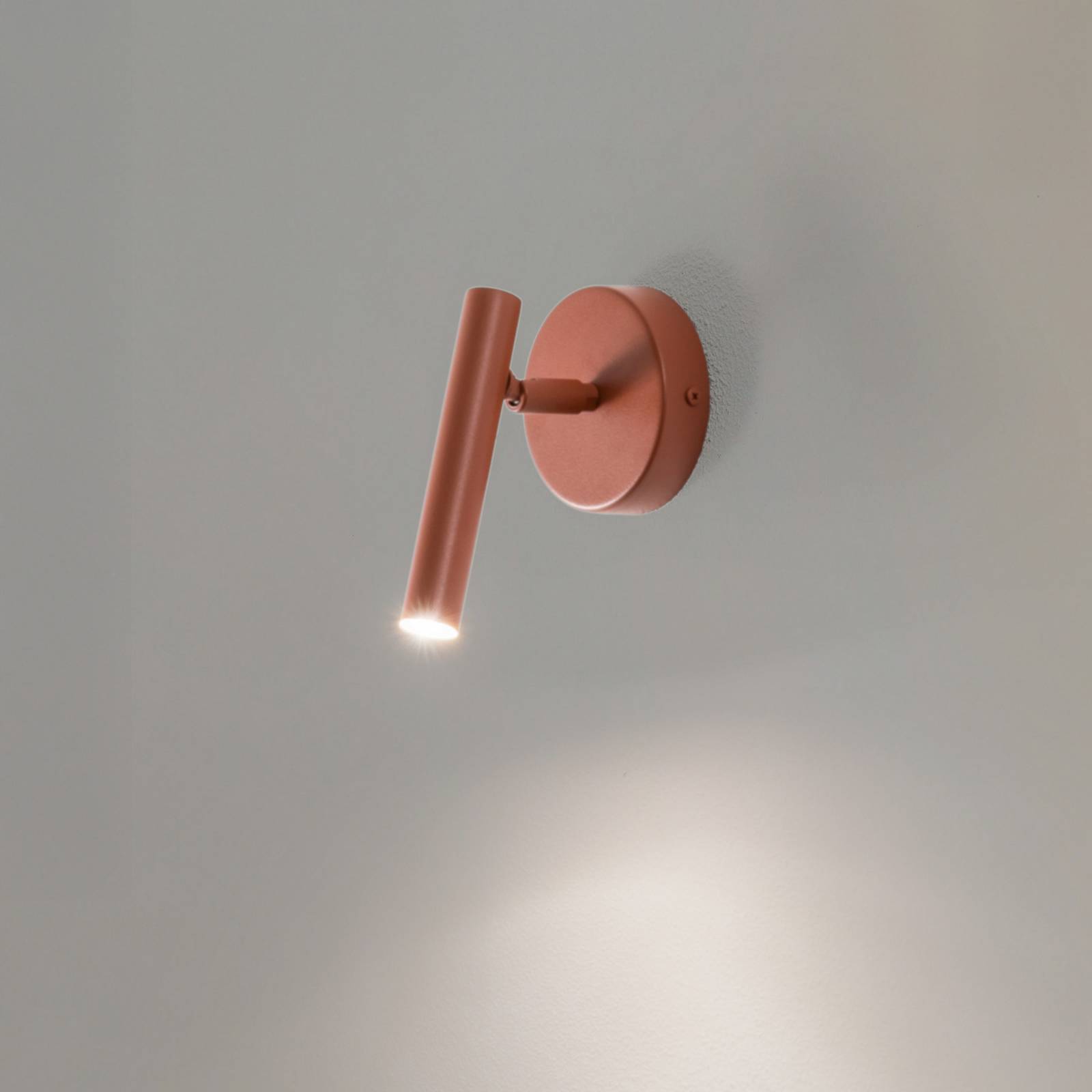 Wandleuchte Sopel, ziegelrot, 1-flammig, Stahl, Höhe 15 cm günstig online kaufen