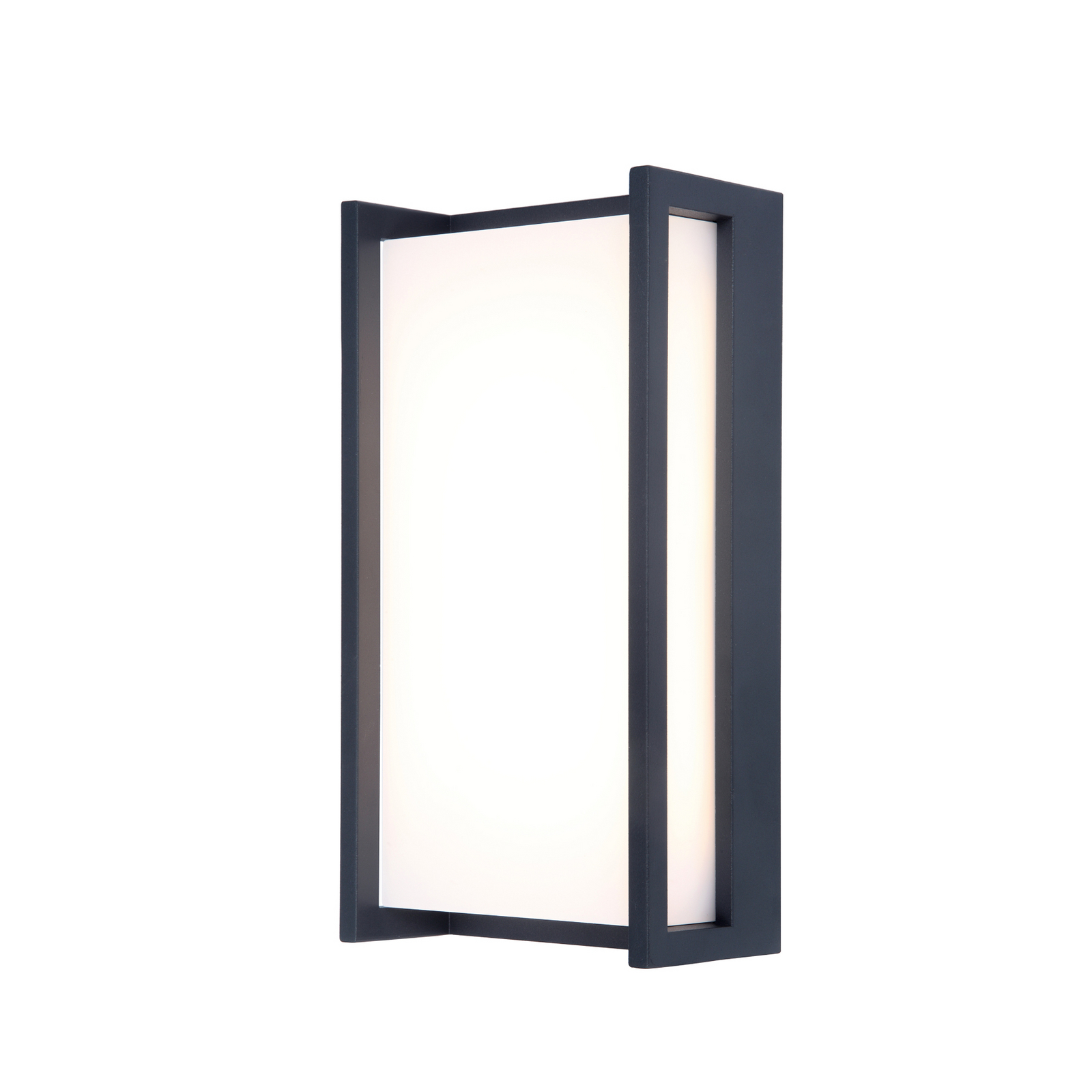 LED-Außenwandlampe QUBO, dunkelgrau, Höhe 22 cm, Metall IP54