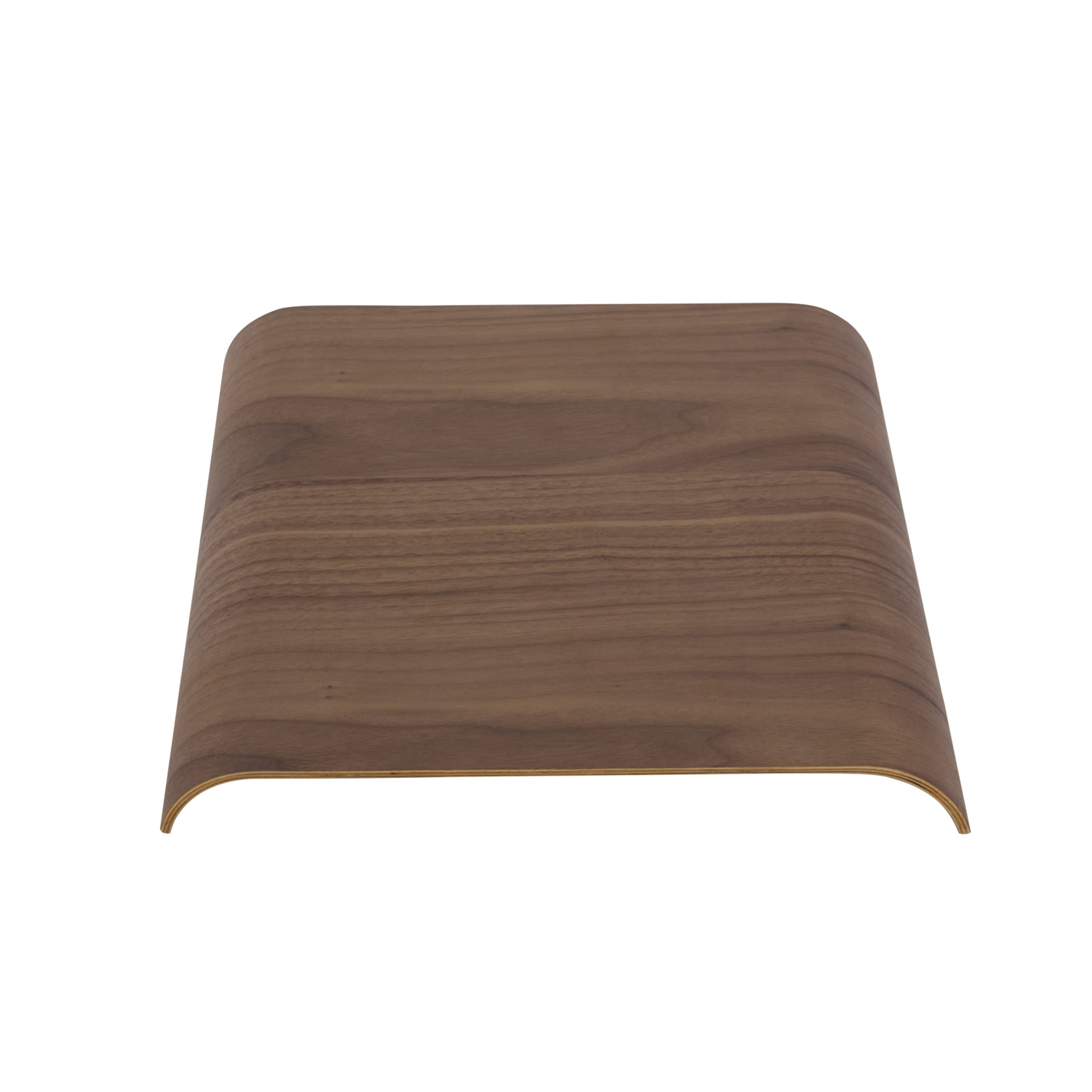 Curva Holz Tablett für Regal L33xW32,4xH3,6 Walnut - AYTM