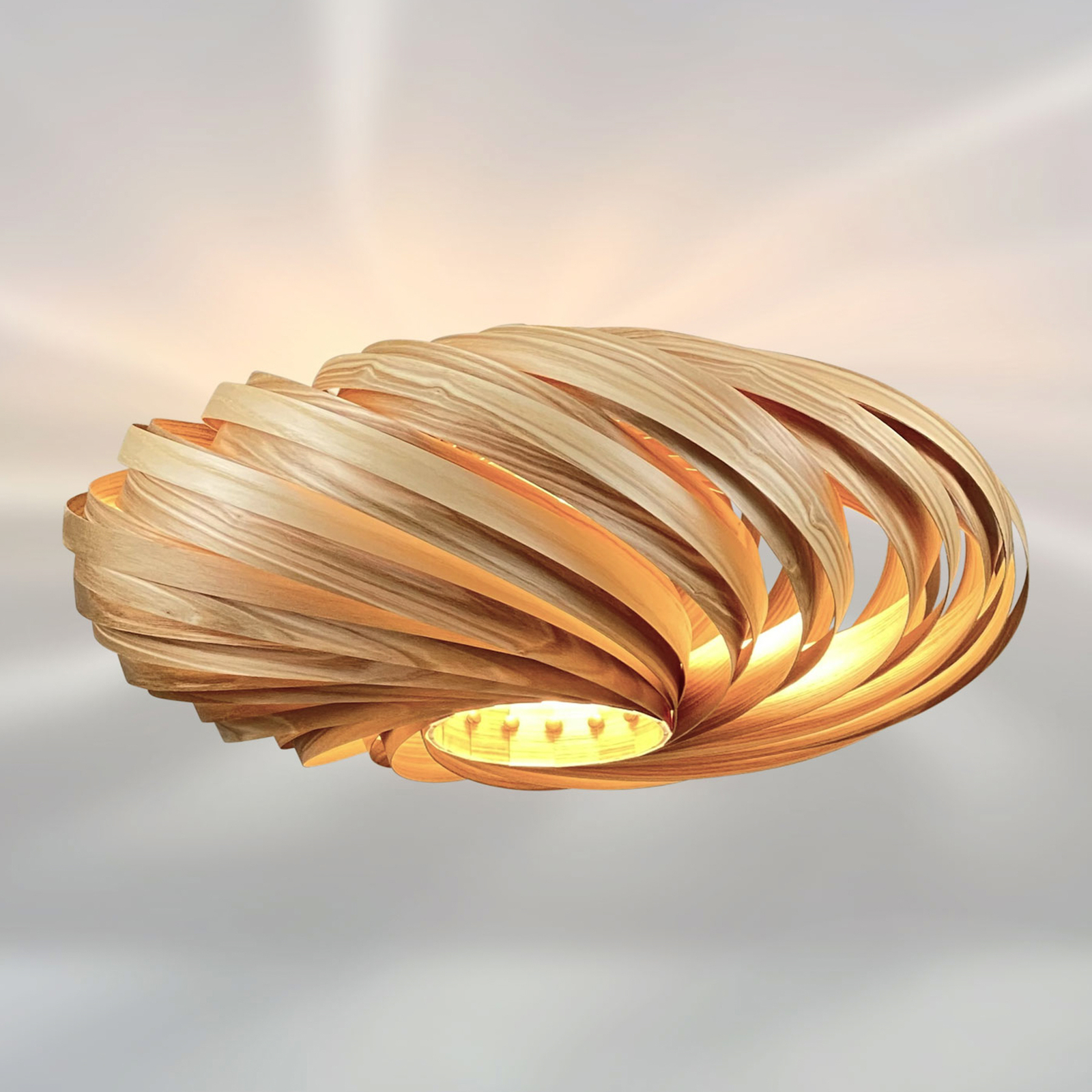 Gofurnit Veneria plafondlamp, olijf, Ø 50 cm
