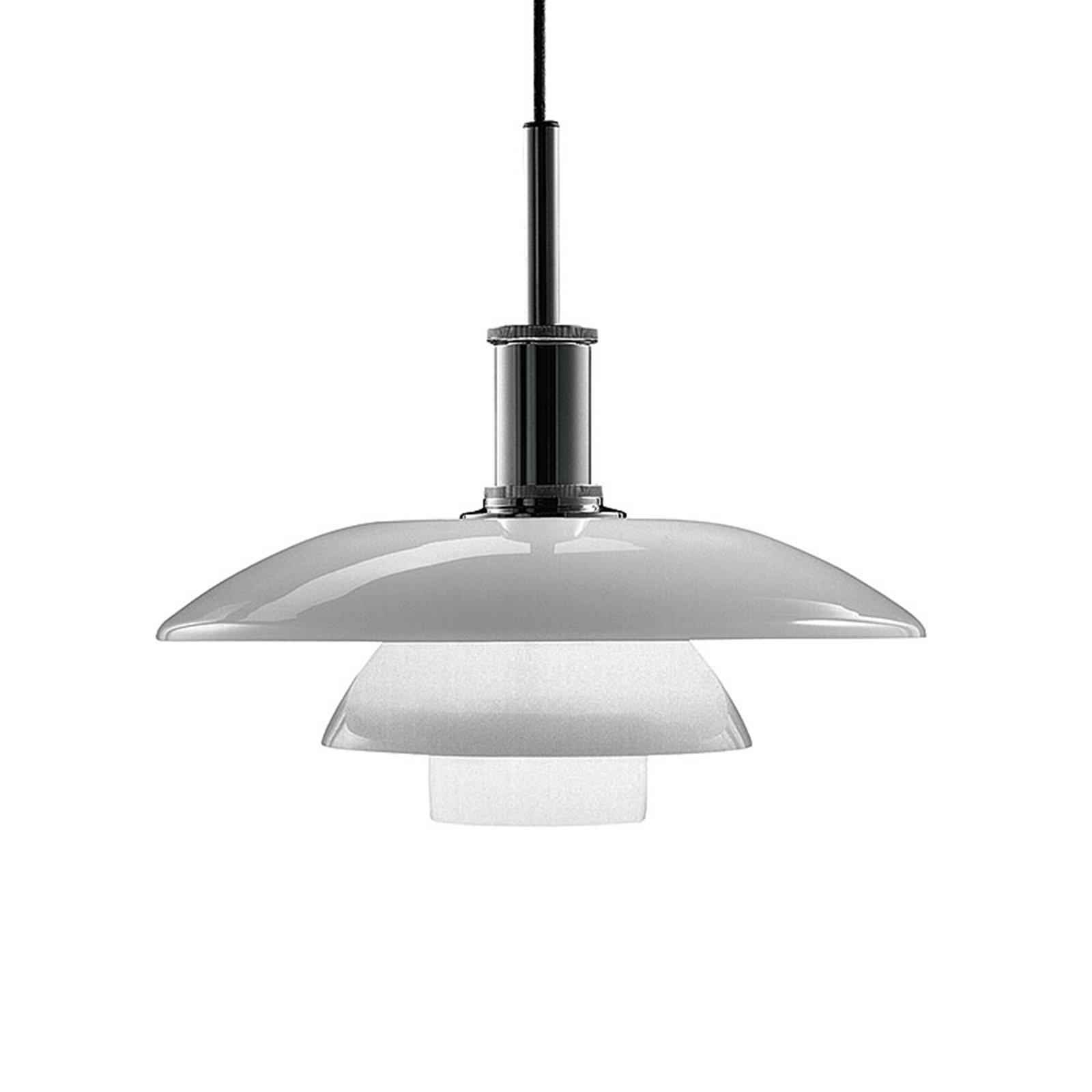 PH 4½-4 Vetro Lampada a Sospensione High Lustre Chrome Plated - Louis Poulsen