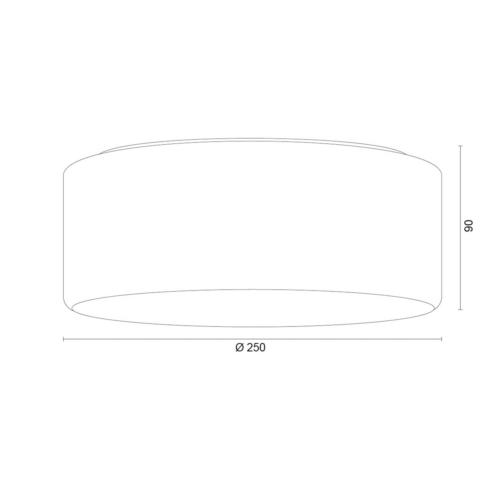 Lampa sufitowa Titania, dymnoszara/czarna, szkło, Ø 25 cm