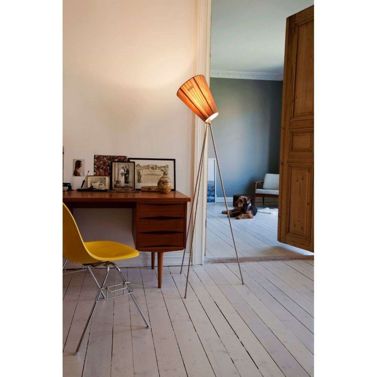 Oslo Wood Lampadar Beige/White - Northern