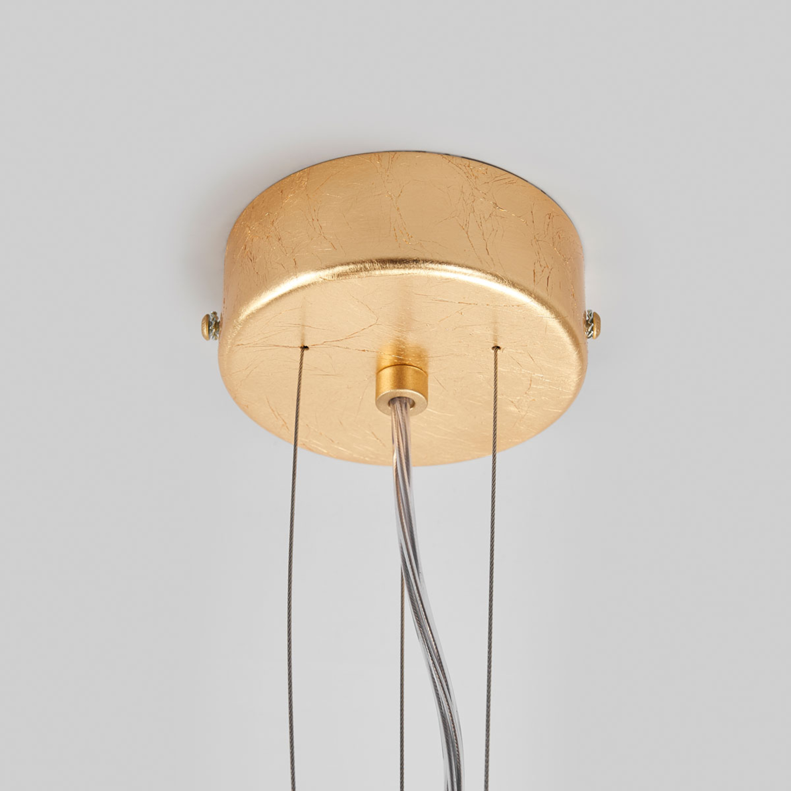 Hanglamp Pura met bladgoud, 60cm, 8x G9