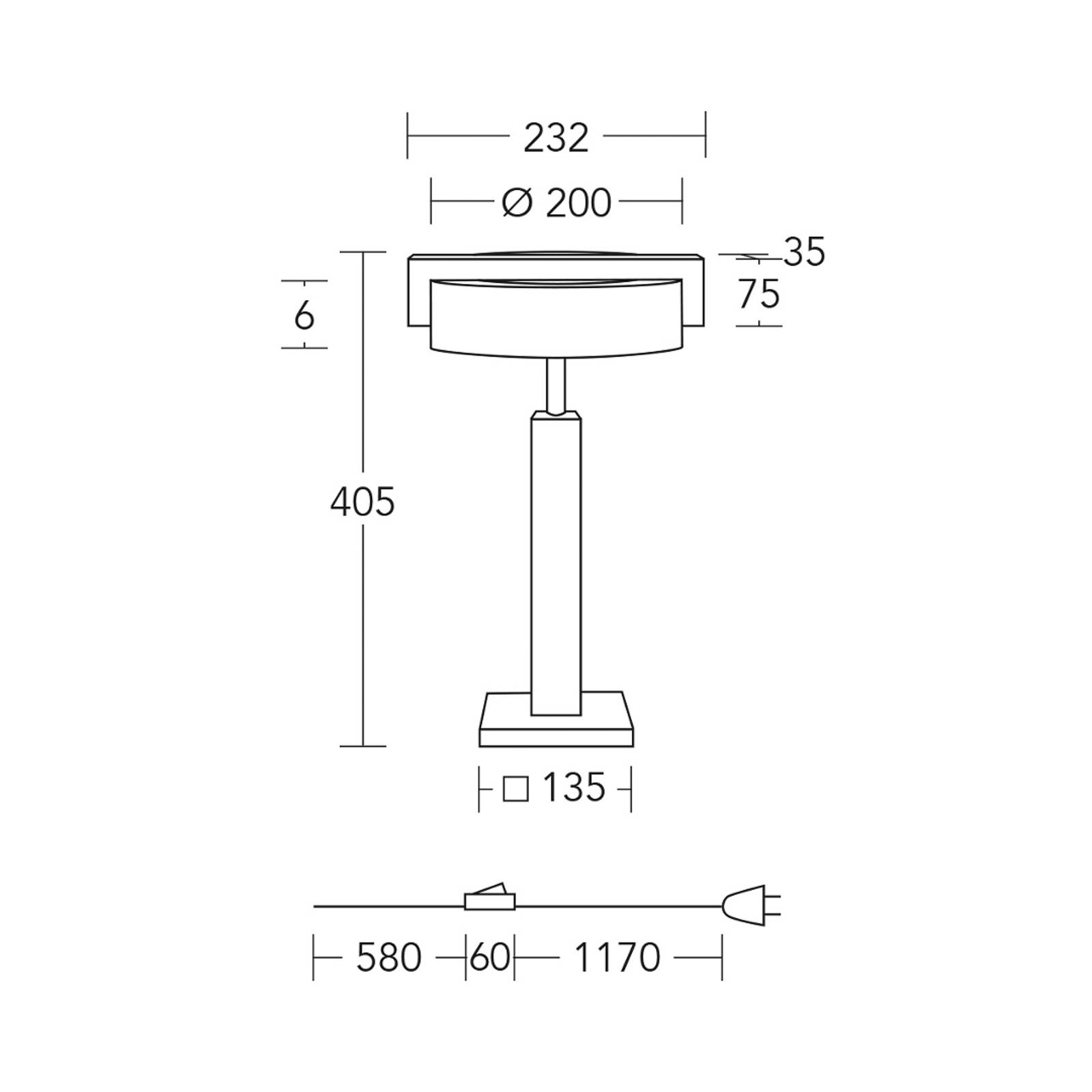 HerzBlut Lampe de table LED Talon, bois, intensité variable