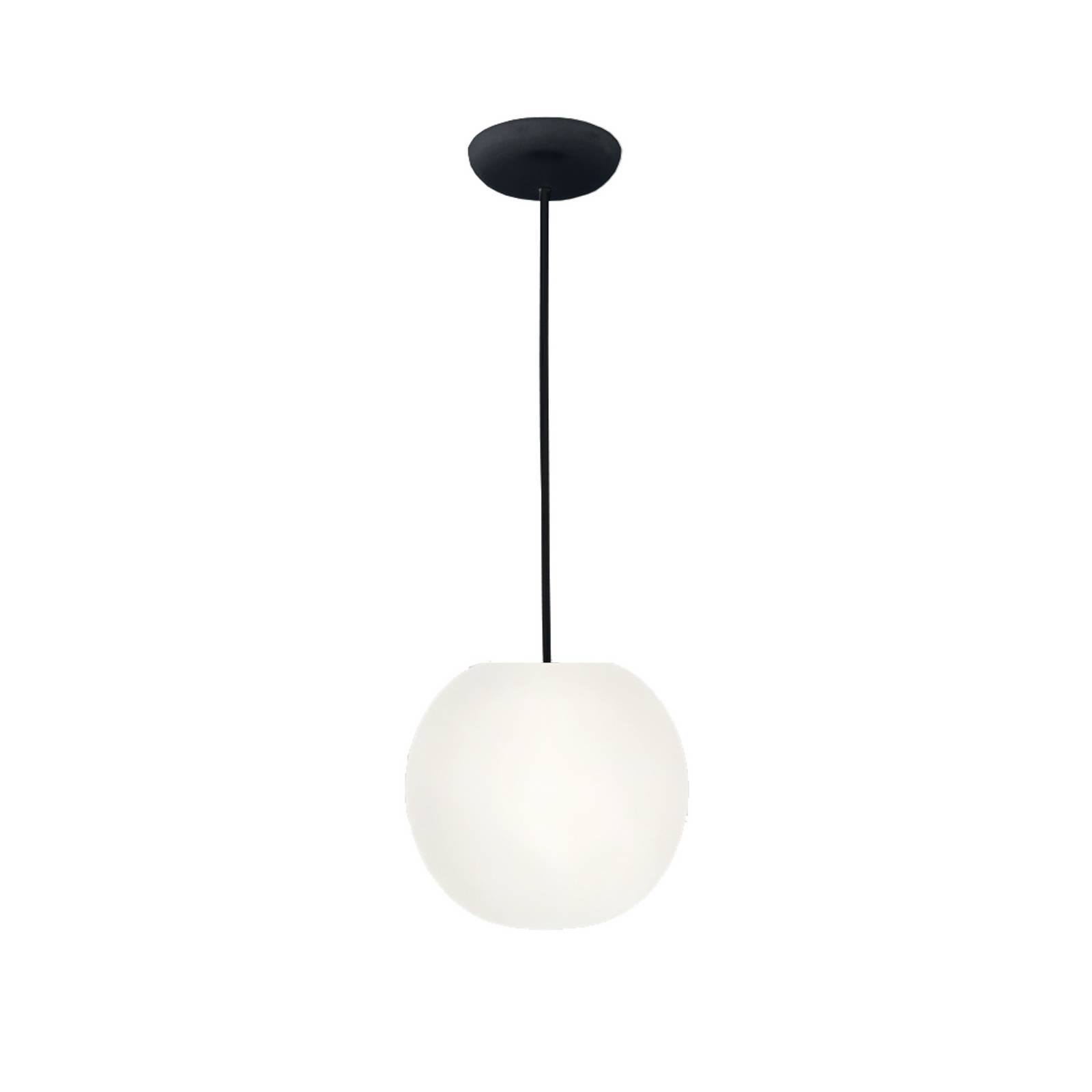 Casablanca Hängelampe Acai, weiß/schwarz, Glas, Ø 21 cm, E27