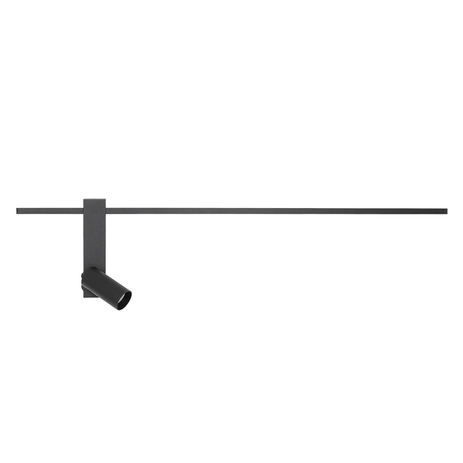 Wandlamp EASY LEFT, zwart Breedte 80 cm Metaal GU10 + LED