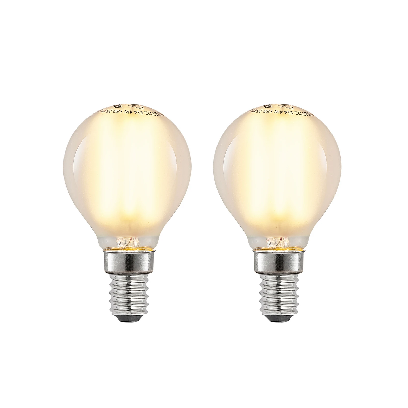 LED-Tropfenlampe E14 4W 2700K matt dimmbar 2er-Set