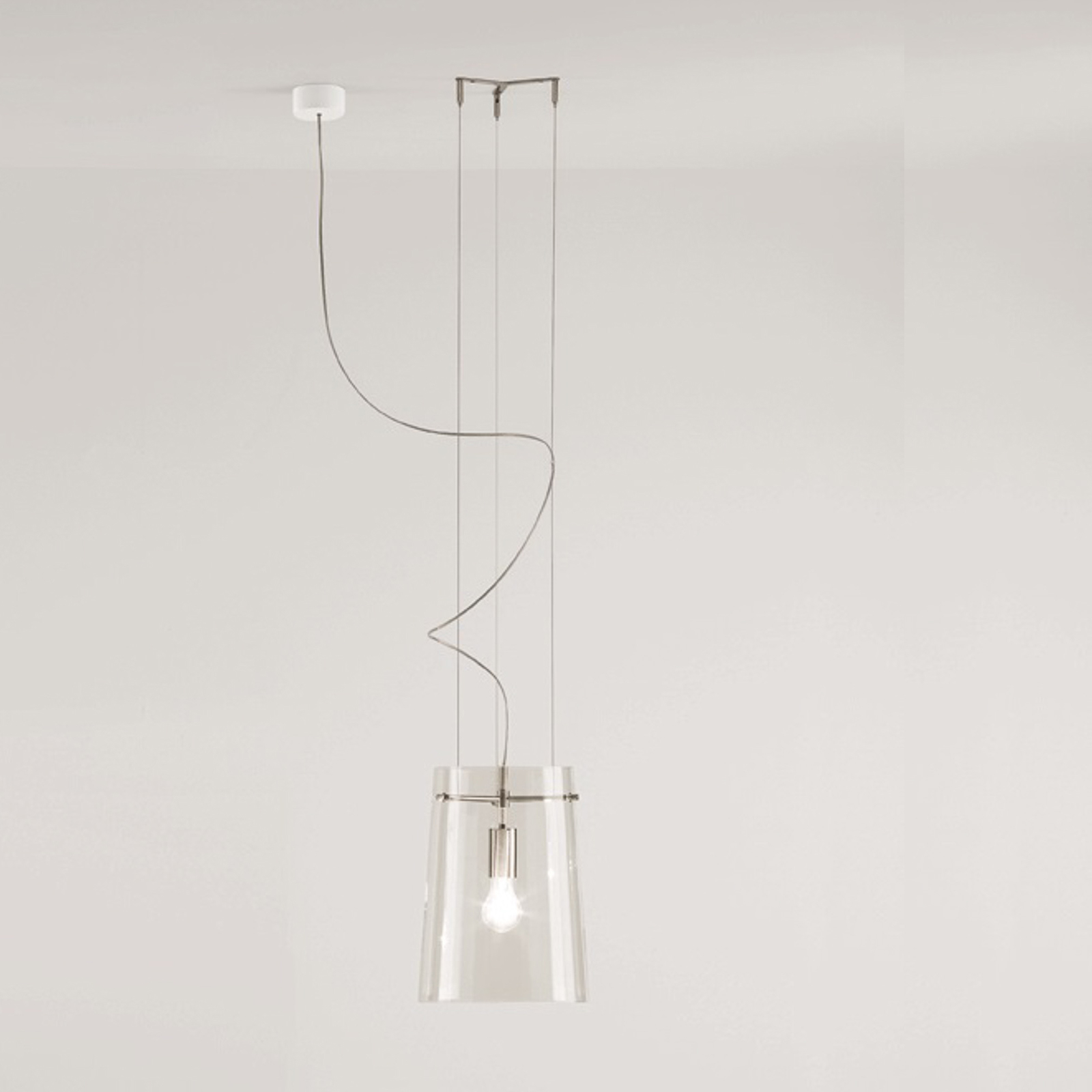 Prandina Sera S1 hanglamp, helder, Ø 27,5 cm