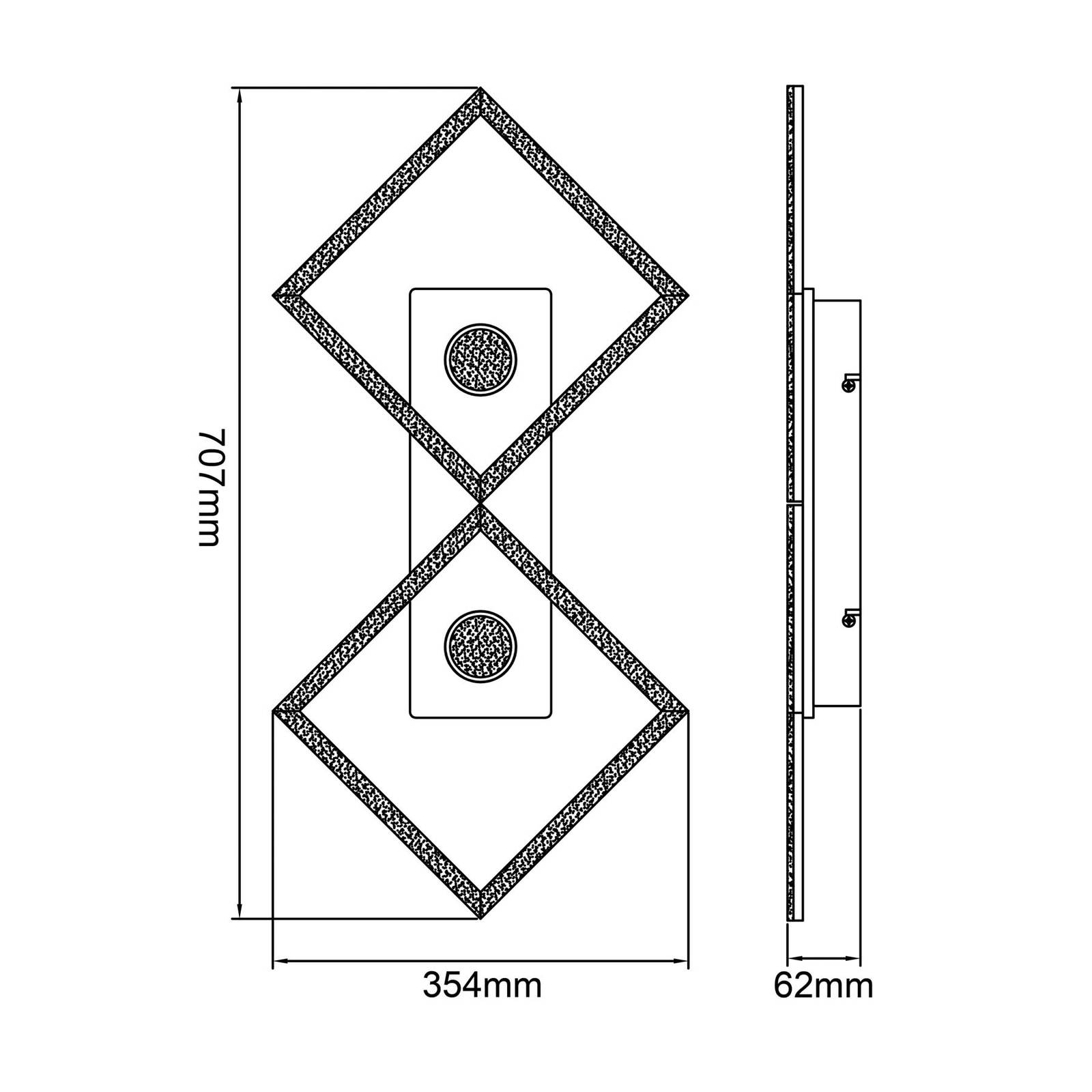 Lampa sufitowa LED Woodbridge, 2-punktowa