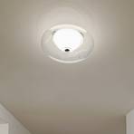 Casablanca Bloo LED ceiling light, glass lampshade