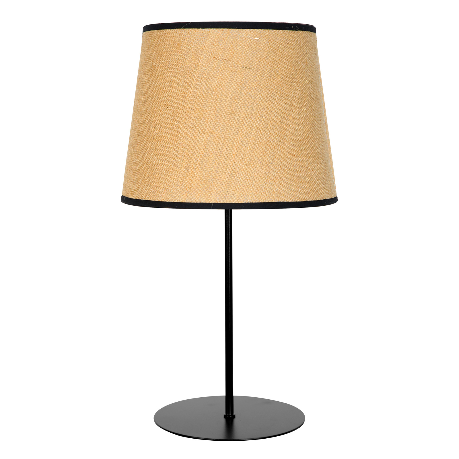 Bordslampa Jute&black, naturbrun, höjd 50 cm