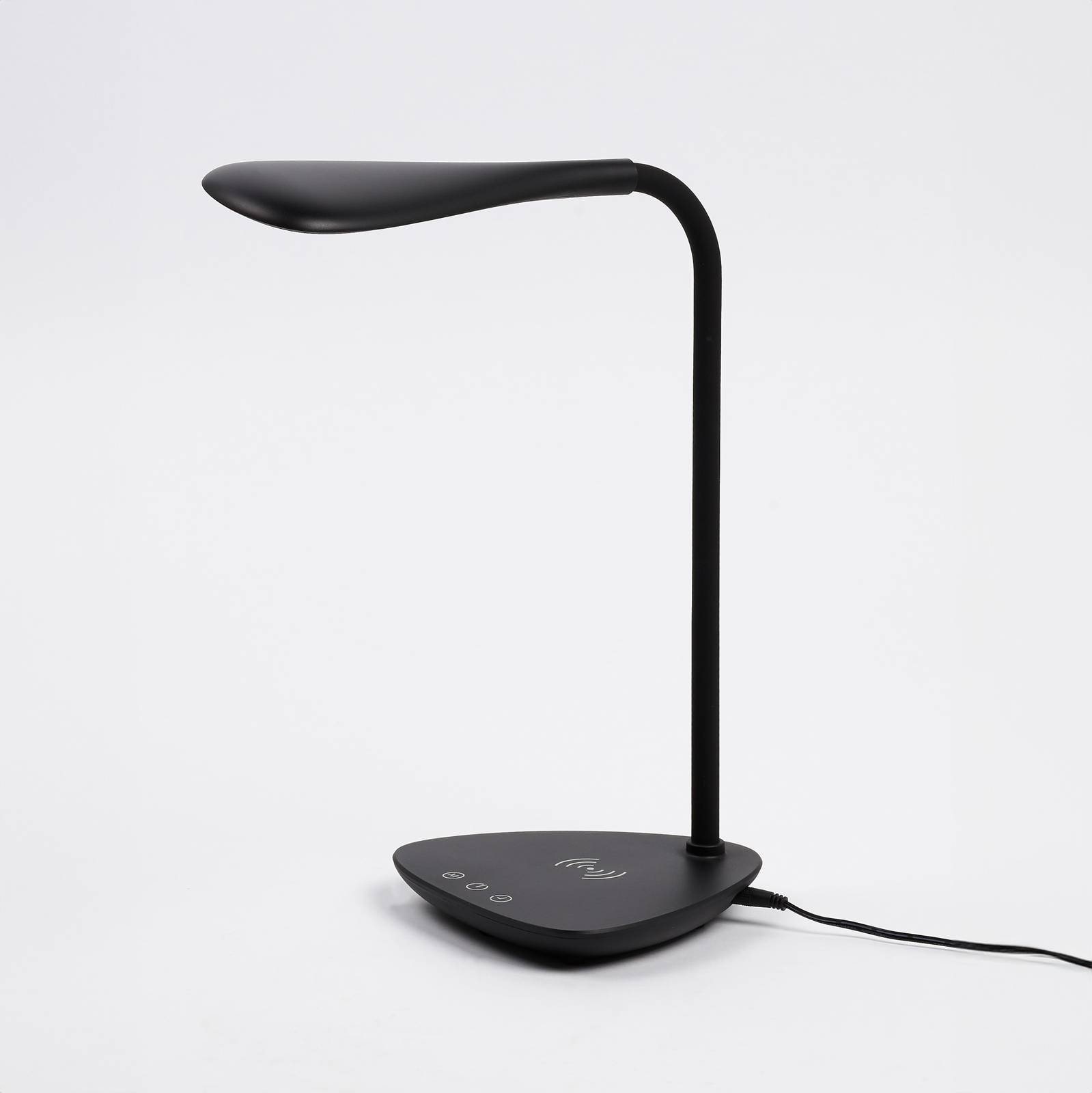 Aluminor Tom Qi lampe de bureau LED CCT noire