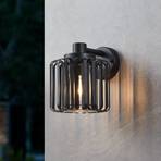 Selinus vanjska zidna svjetiljka od čelika, crna
