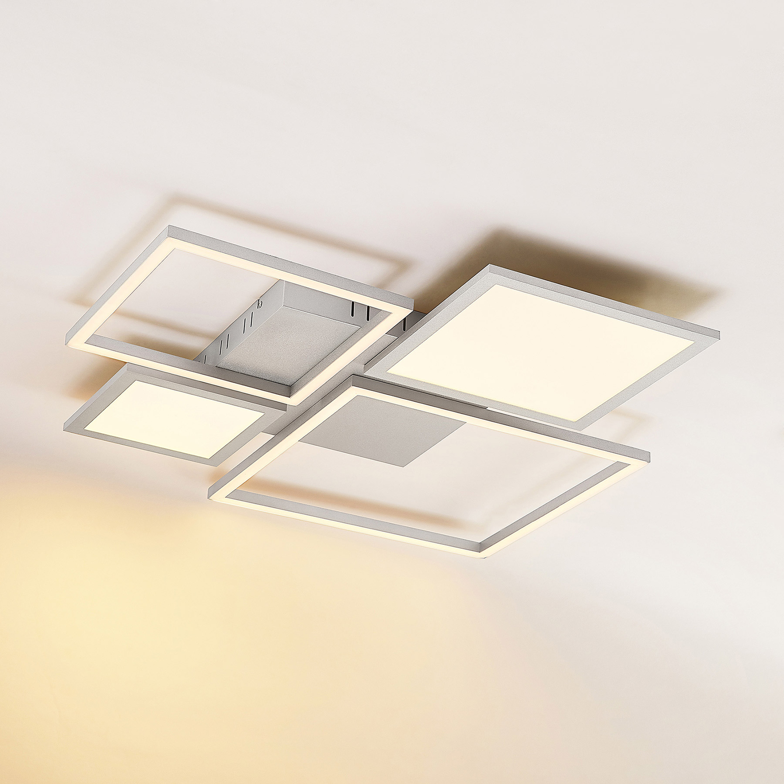 Lámpara de techo LED Narumi de Lucande CCT, 75 cm, blanca