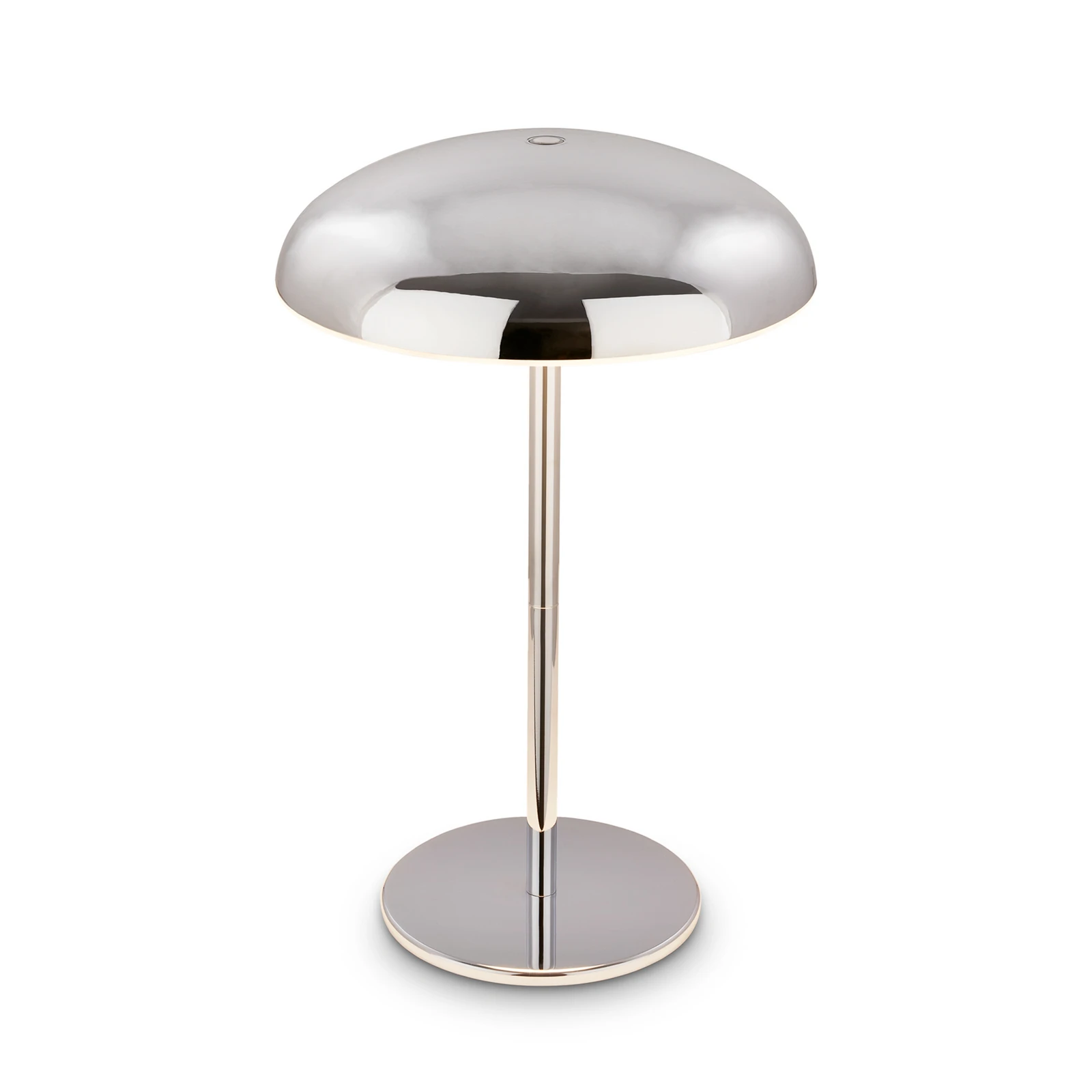 LED-batteridrevet bordlampe Brilo unplugged Caxa 30 cm, krom