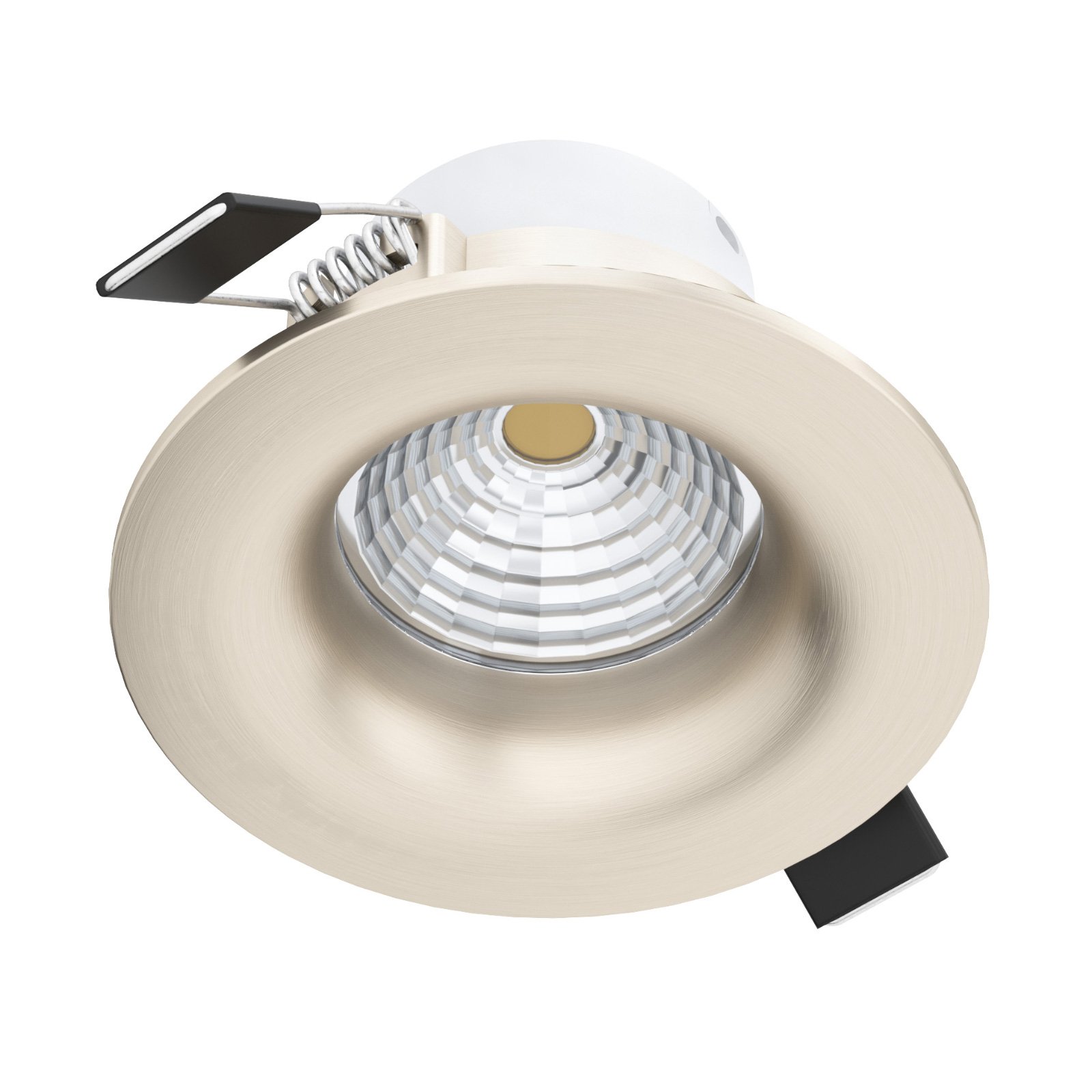 EGLO Saliceto downlight round rigid 4,000K nickel, for Living / Dining Room, aluminium, 6 W, energy efficiency: A+, H: 4.2 cm