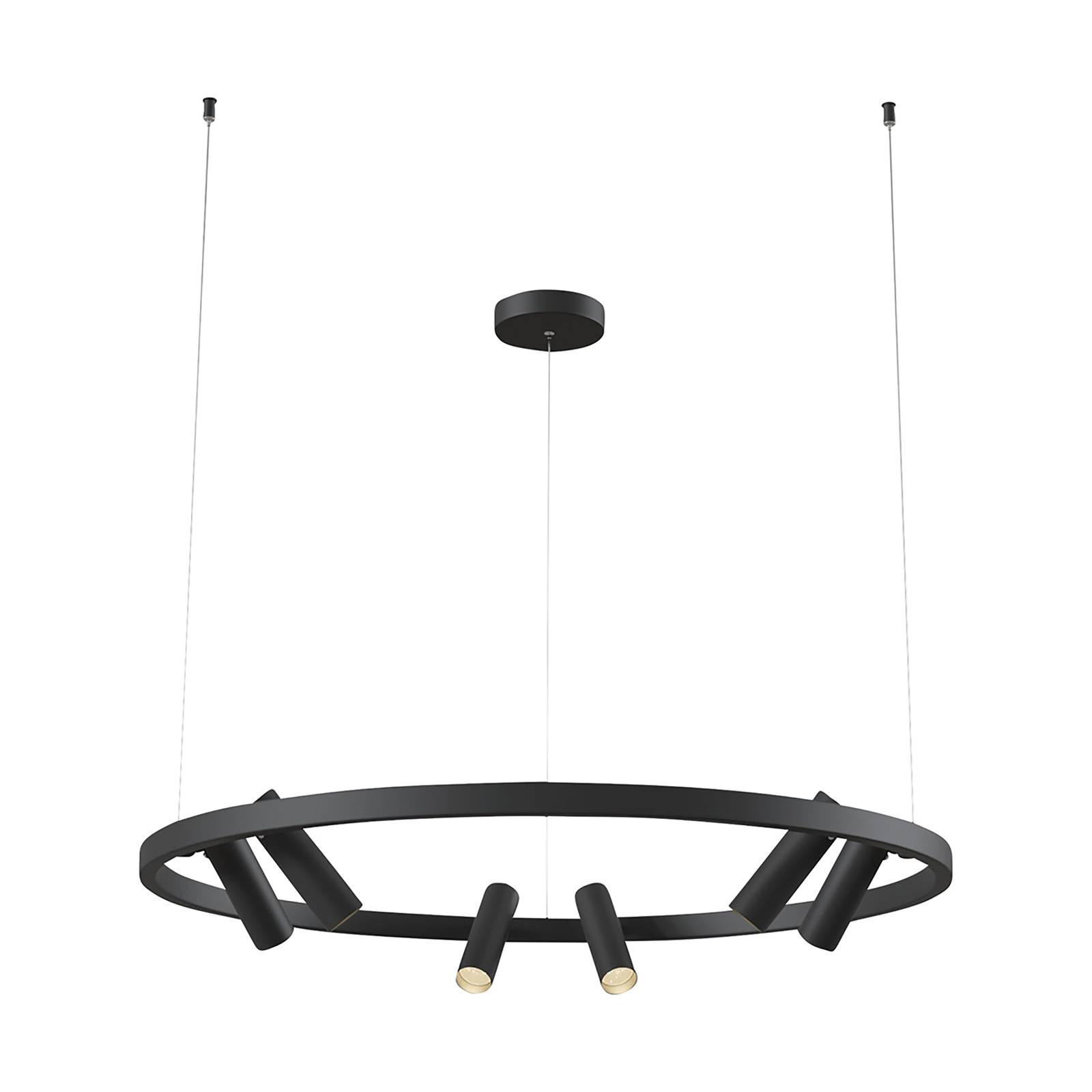 flexible LED Pendelleuchte Satellite Metall schwarz Ø98 cm
