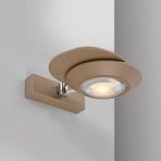 PURE LED stenska svetilka Oculis, bronasta barva 30 cm, železo, 2-svetilna.