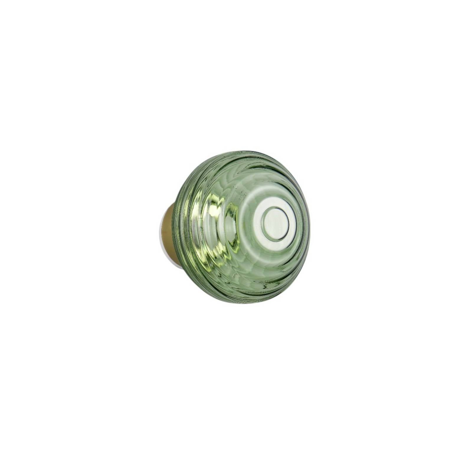LED-Akku-Wandleuchte Earl, messing/grün, Glas, Ø 15,5 cm