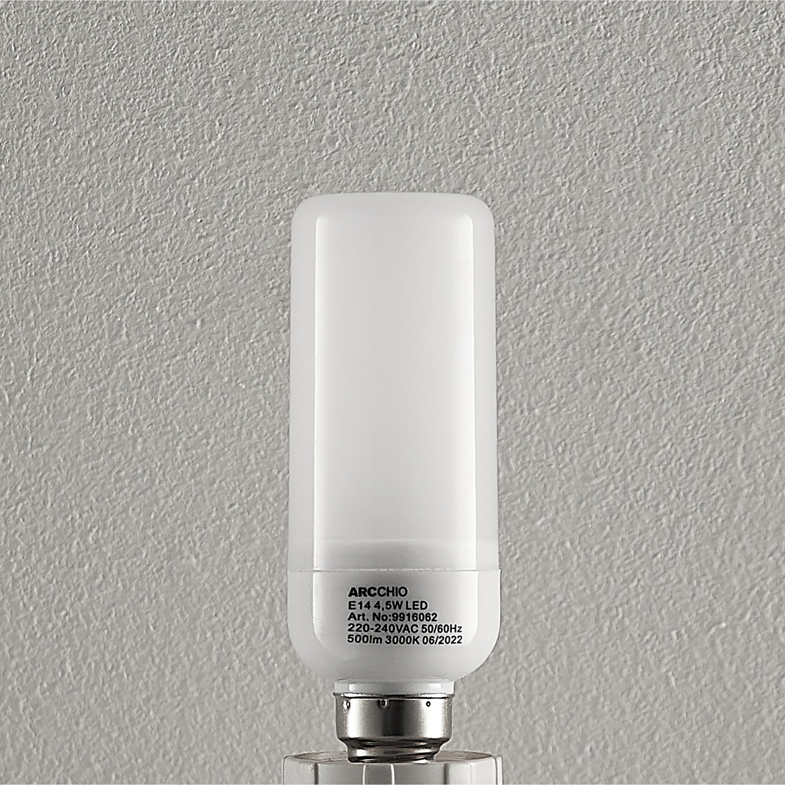 Arcchio LED tube bulb E14 4.5W 3,000K set of 3