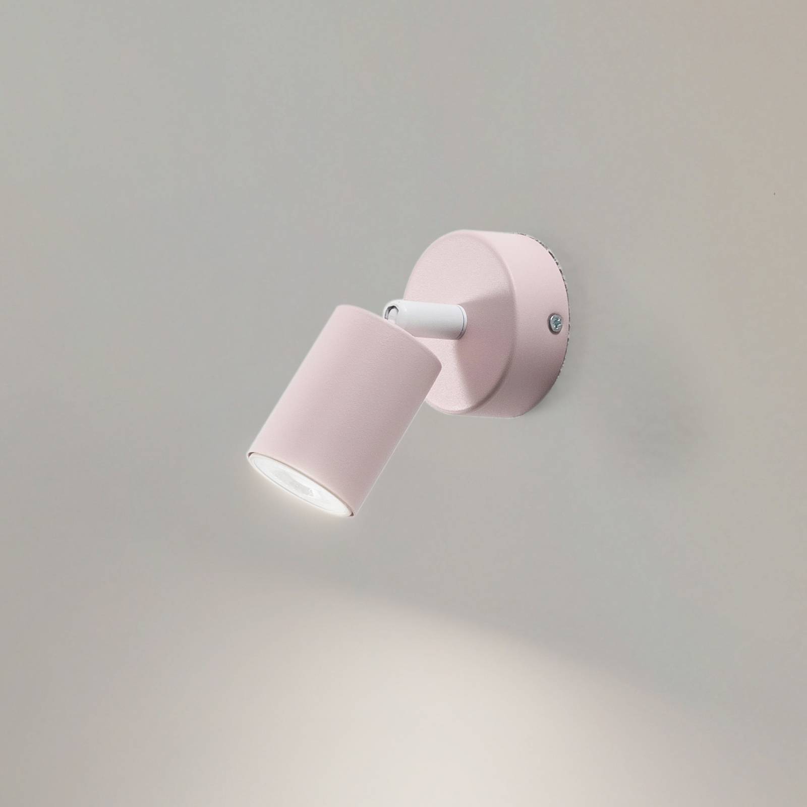 Wandstrahler Livia, rosa, 13 cm, Metall, verstellbar, GU10 günstig online kaufen