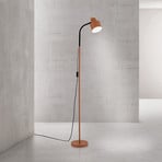 Gulvlampe Gili, stål, koralrød, højde 150 cm, E27