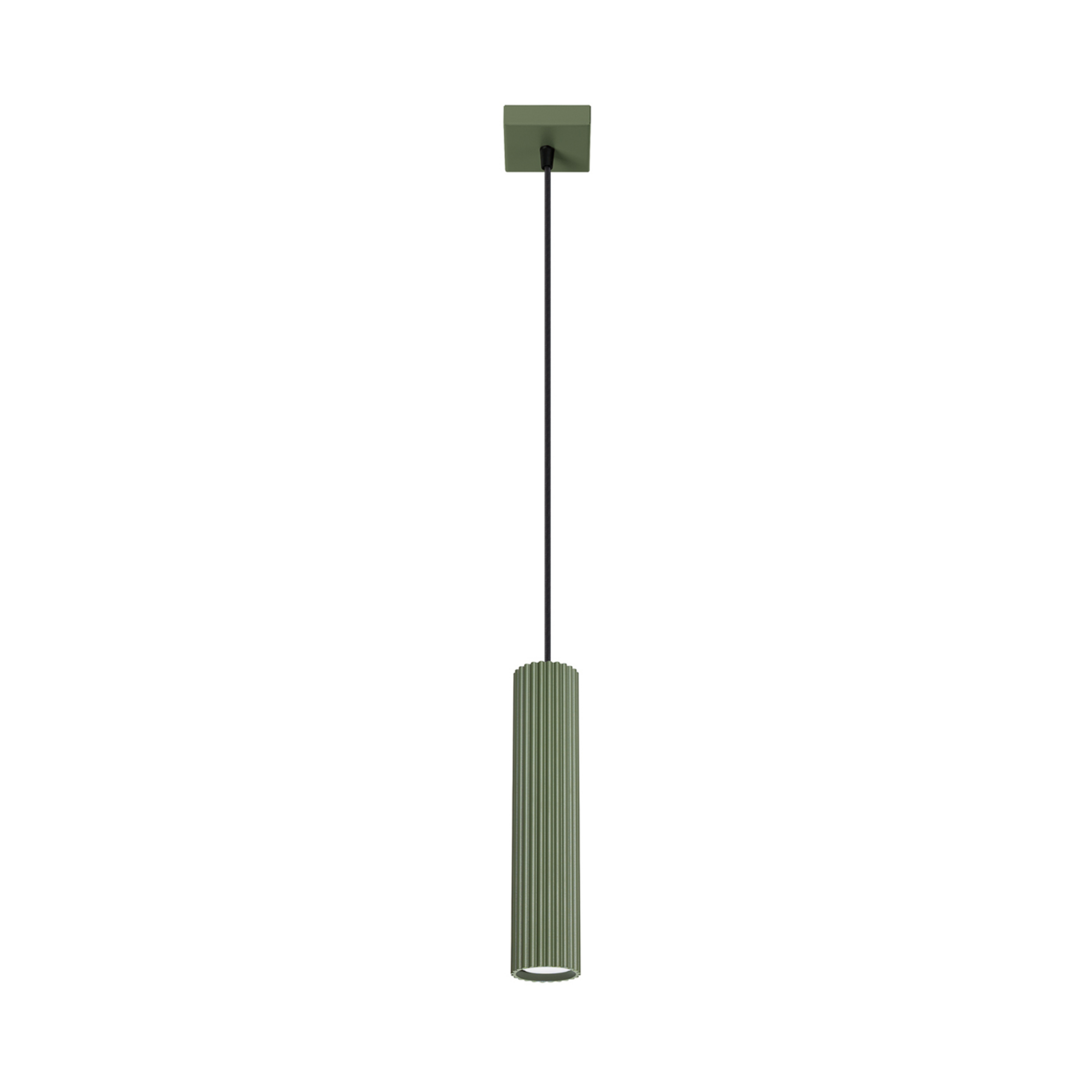 Lampada a sospensione ALORA, verde oliva, Ø 8 cm, metallo, GU10 - SOLLUX