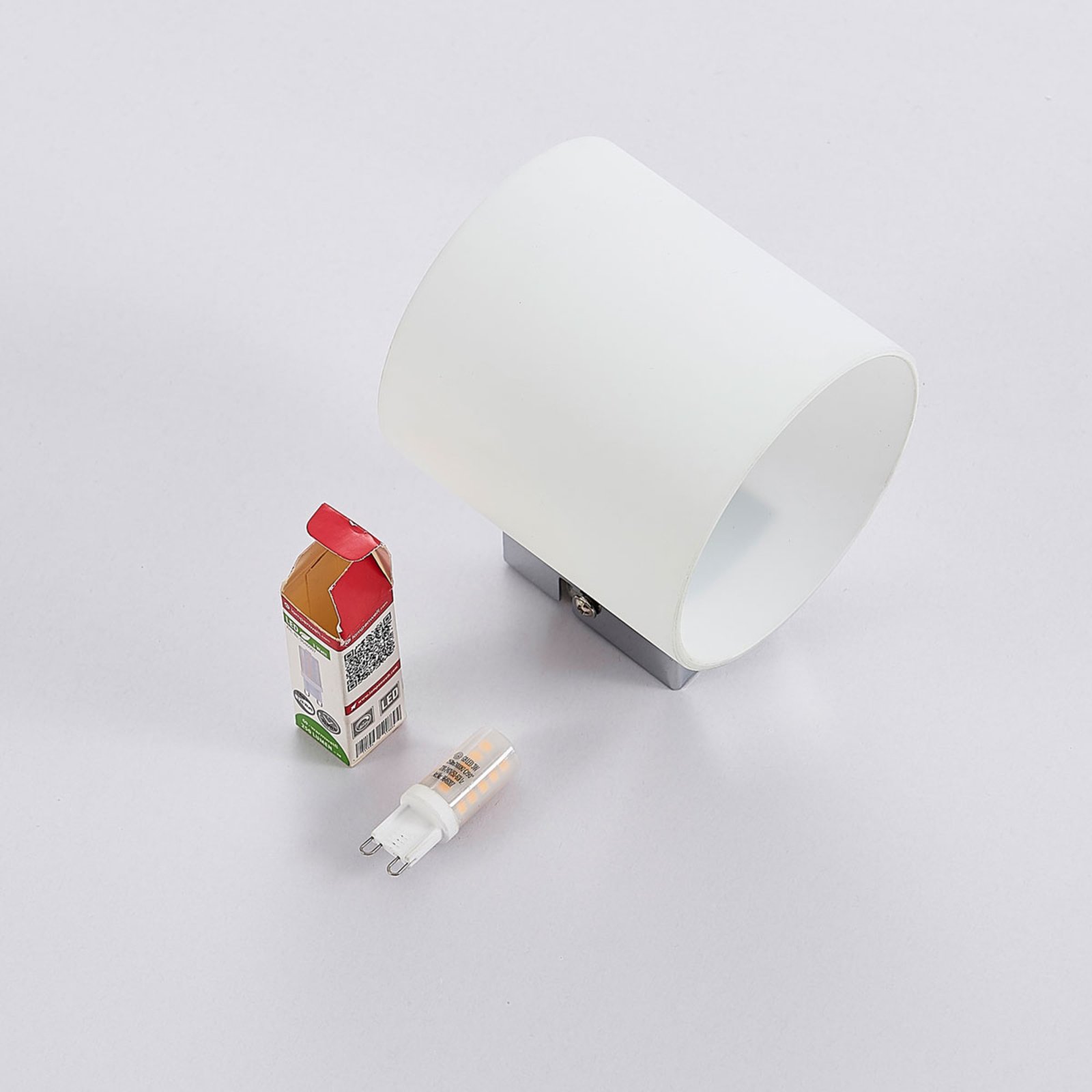 Gerrit Wandlamp Opal/Chrome - Lindby