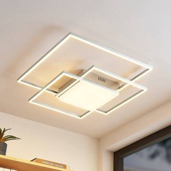 Lindby Nelinka LED-loftlampe, nikkel, kan dæmpes