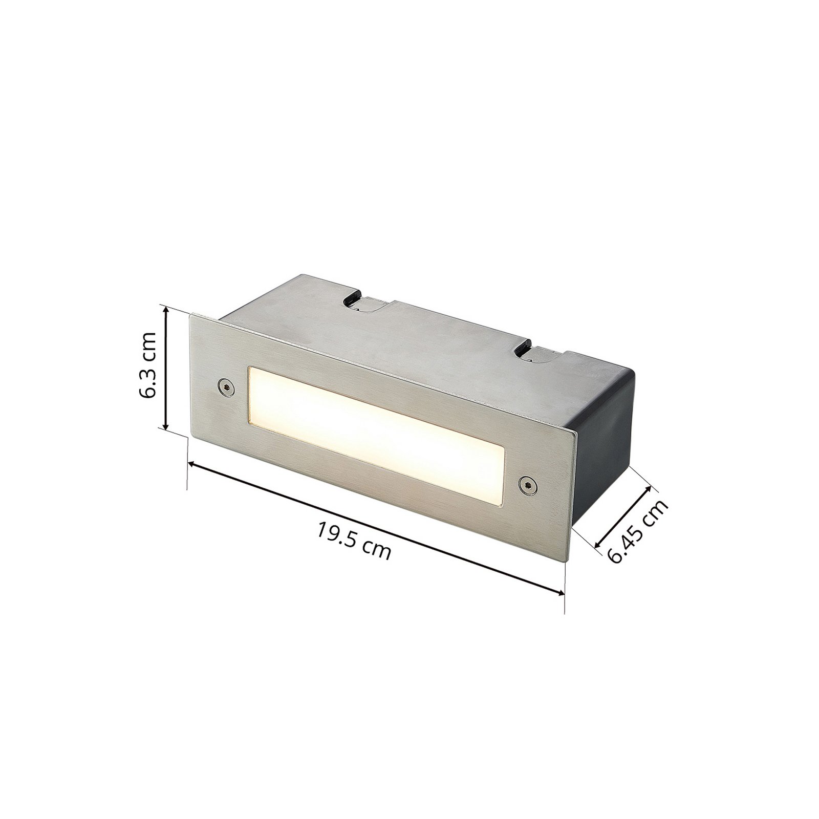 Zapustené nástenné LED svietidlo Roni oceľ 19,5 cm